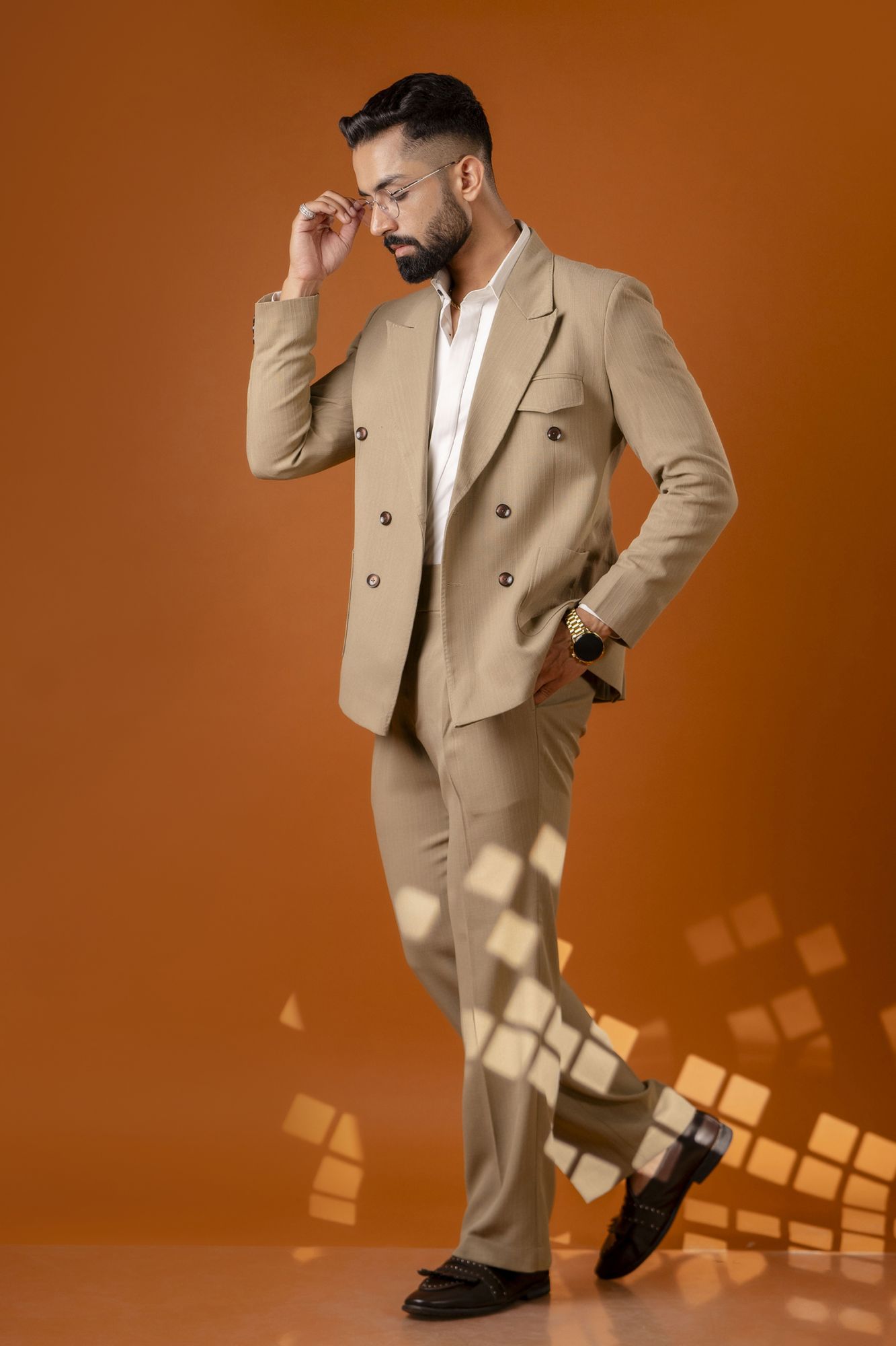 Italian Linen Blazer In Beige