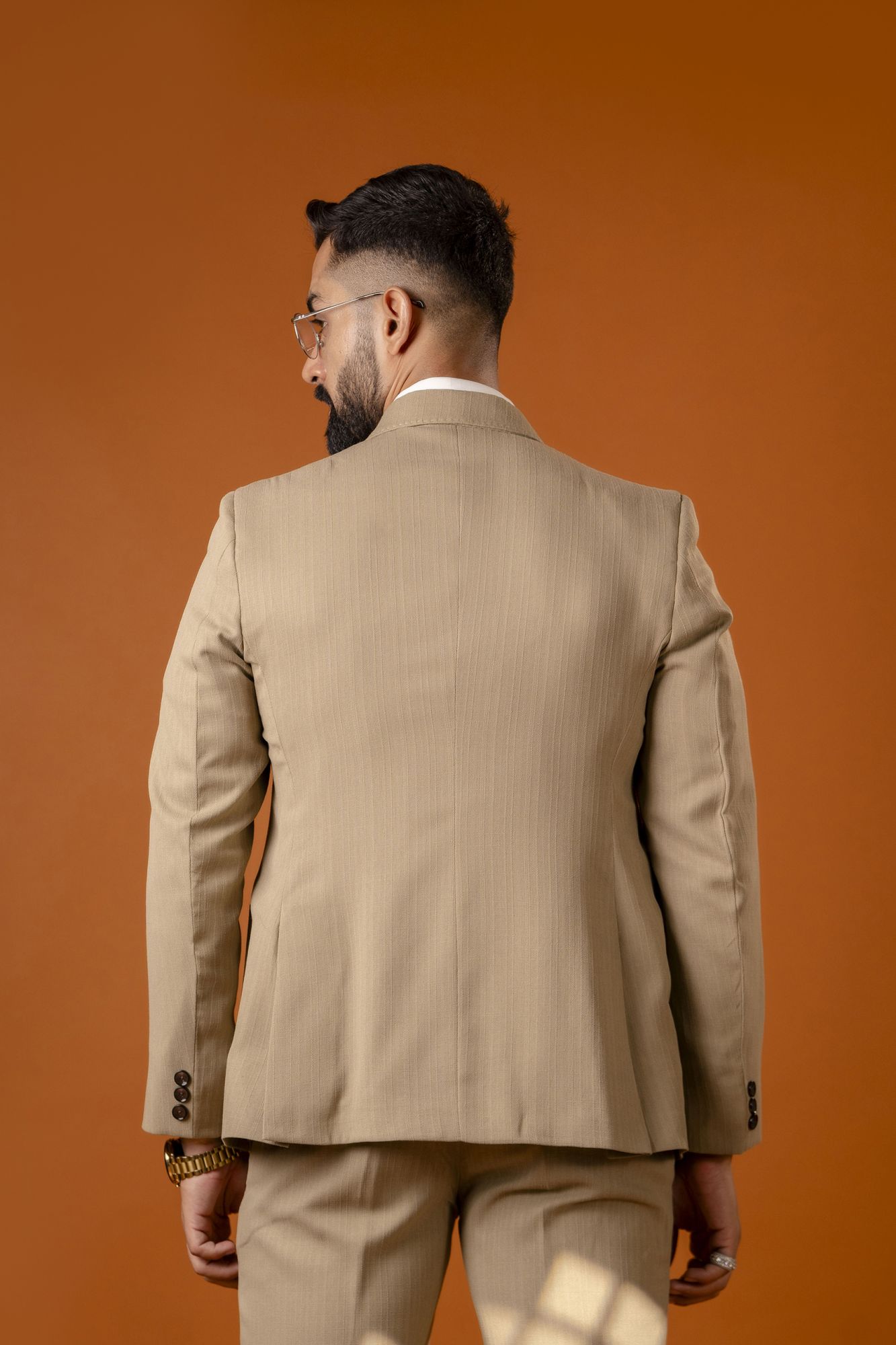 Italian Linen Blazer In Beige