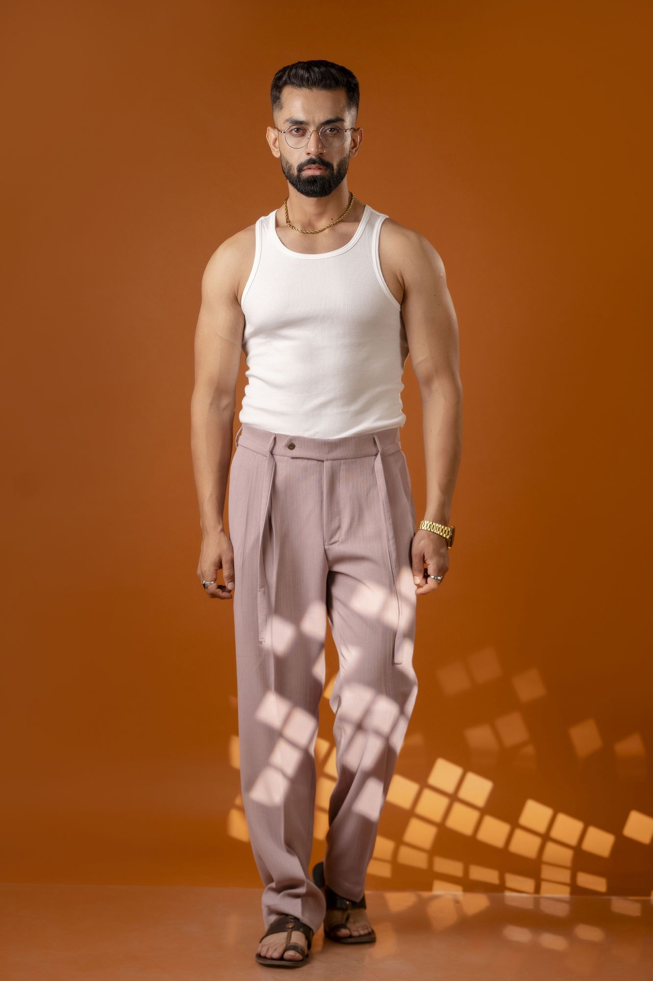 Malai linen Korean Pants in Pastel Pink