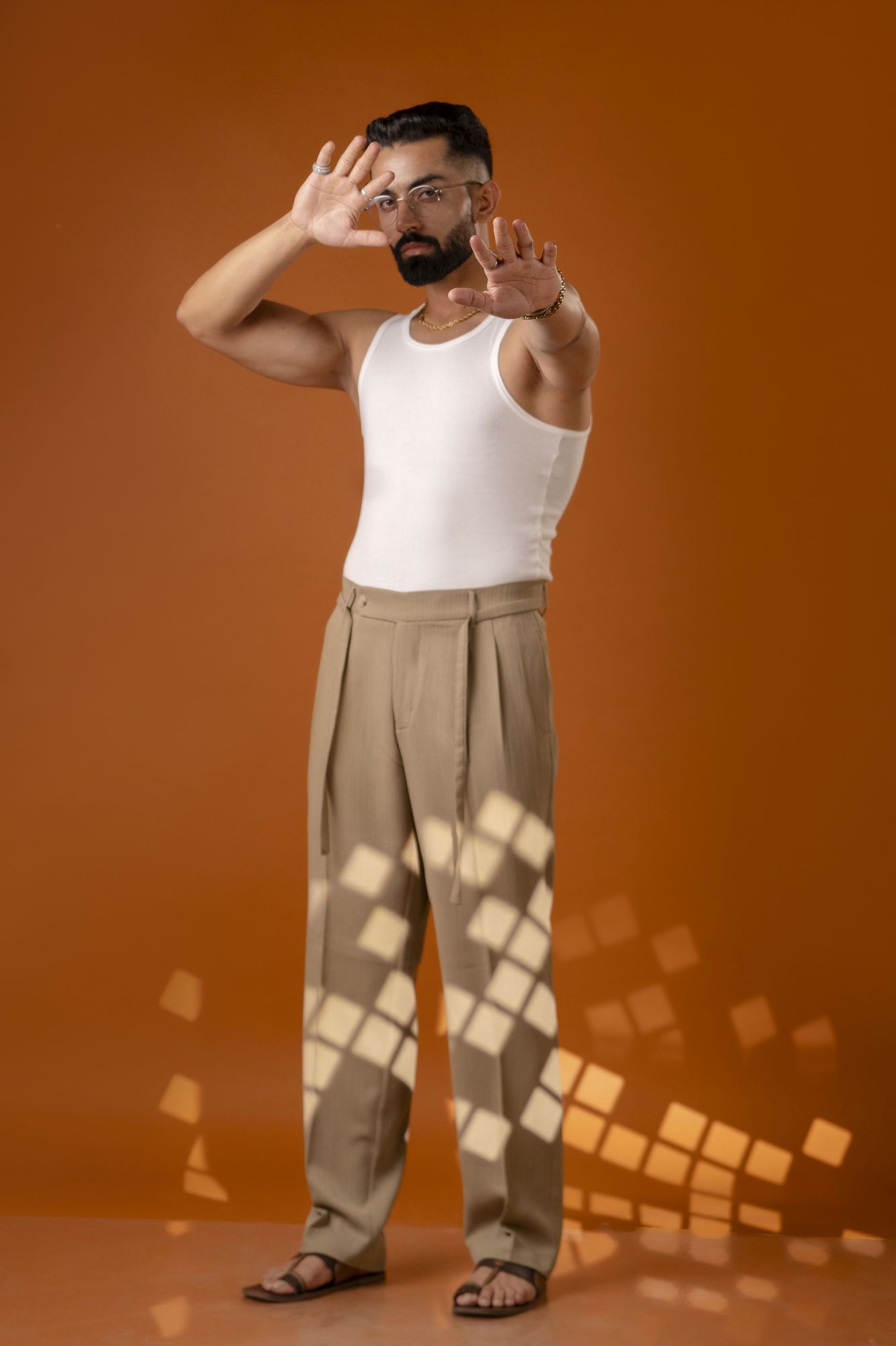 Malai Linen Korean Pants In Beige