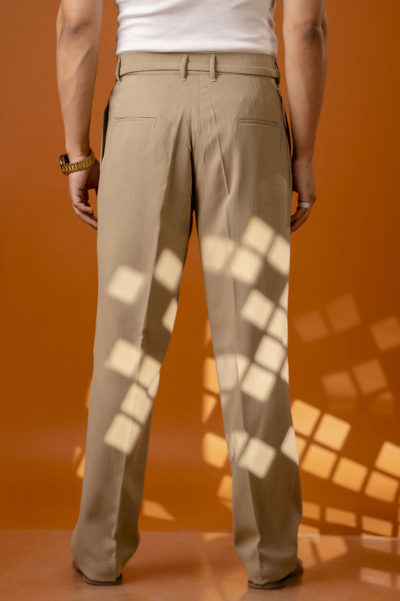 Malai Linen Korean Pants In Beige