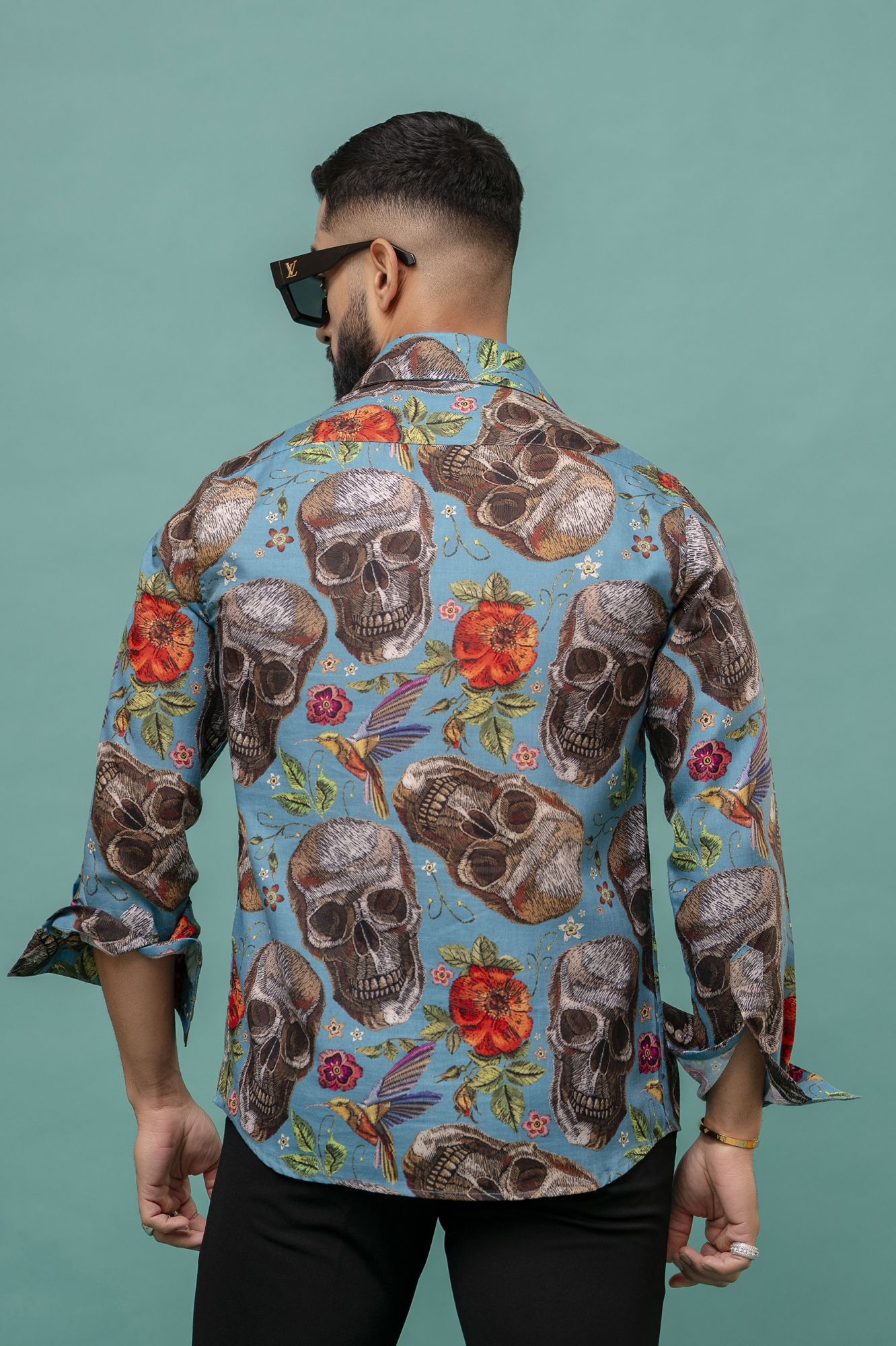 Skull Printed Flowing Shirt