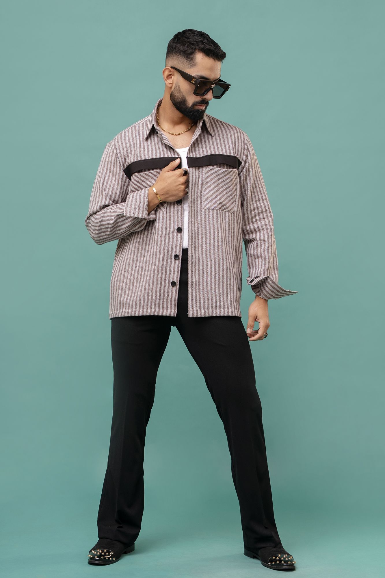 Striped Over Shacket