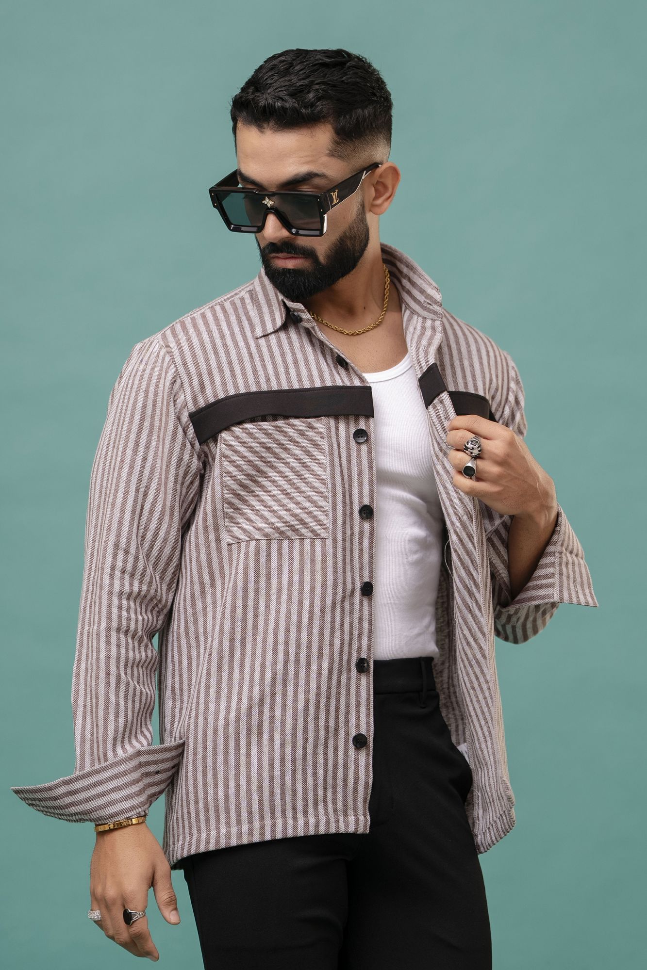 Striped Over Shacket