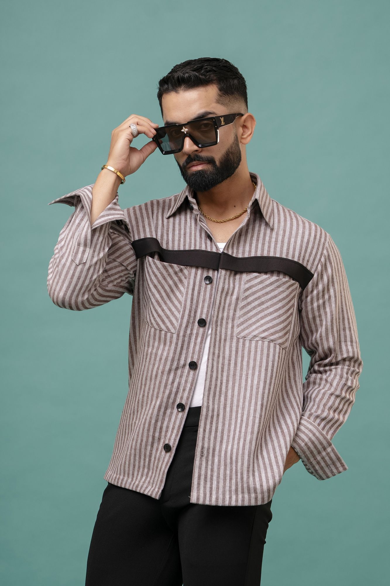 Striped Over Shacket