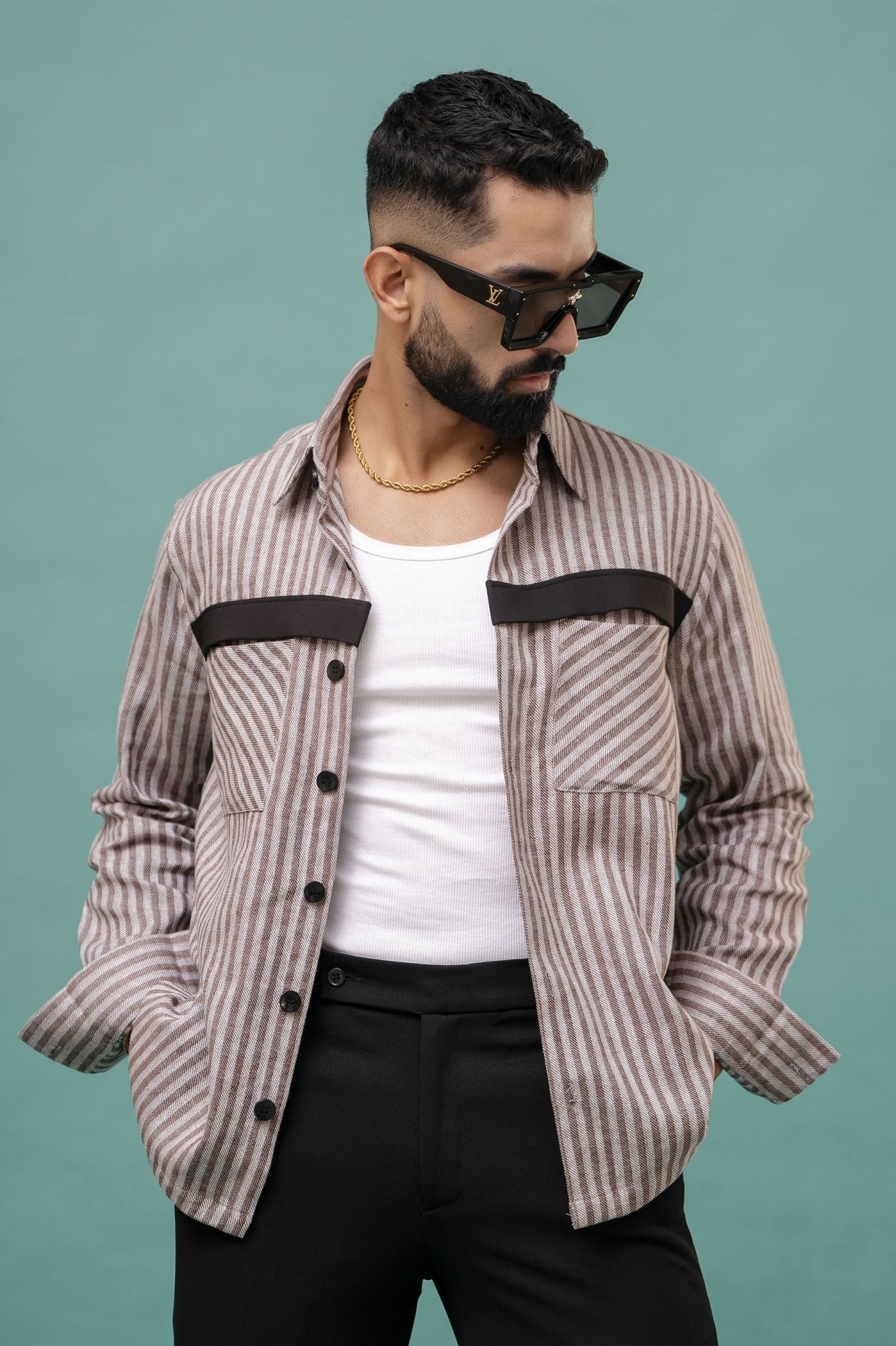 Striped Over Shacket