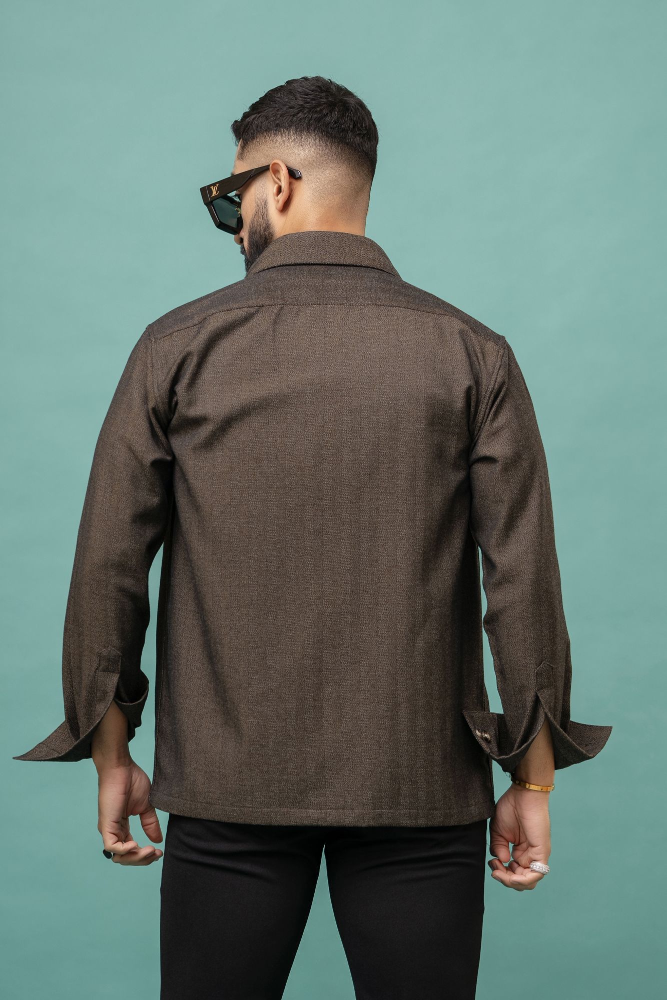 Over Shacket In Brown