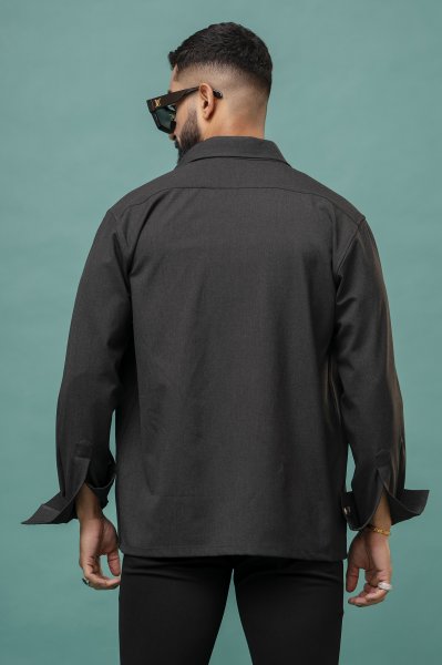 Grey Wool Shacket