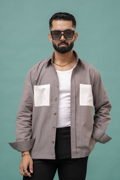 Checks White Overshirt