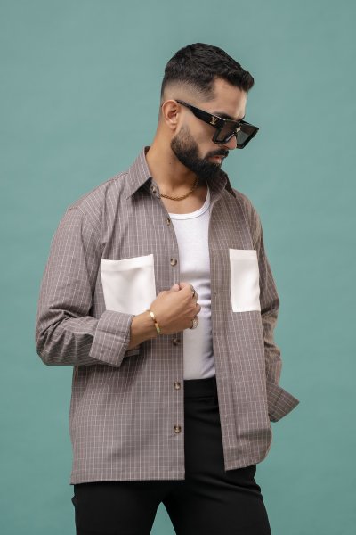 Checks White Overshirt