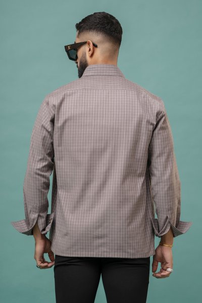 Checks White Overshirt