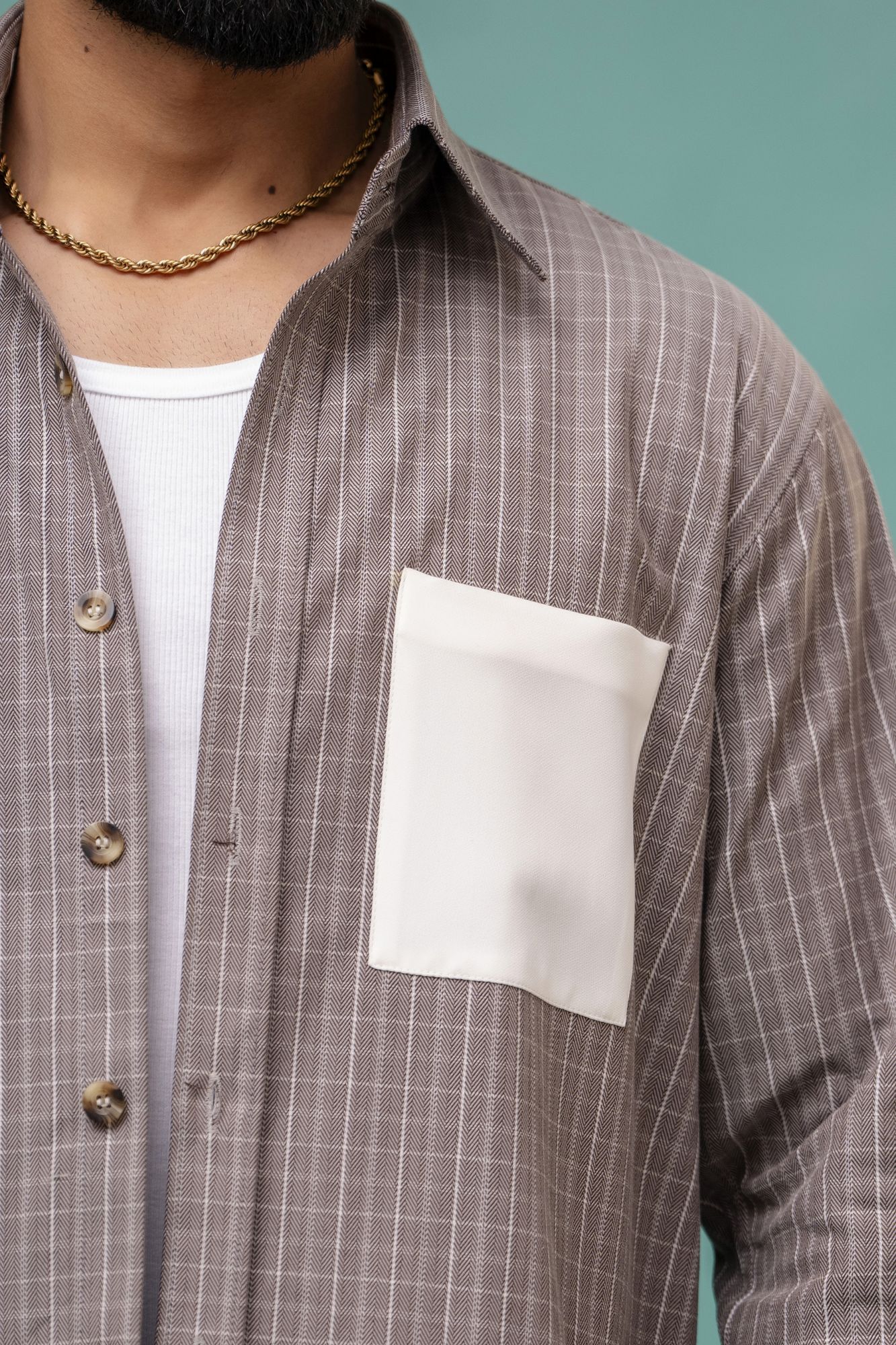 Checks White Overshirt