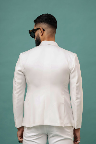 Santa Blazer In White