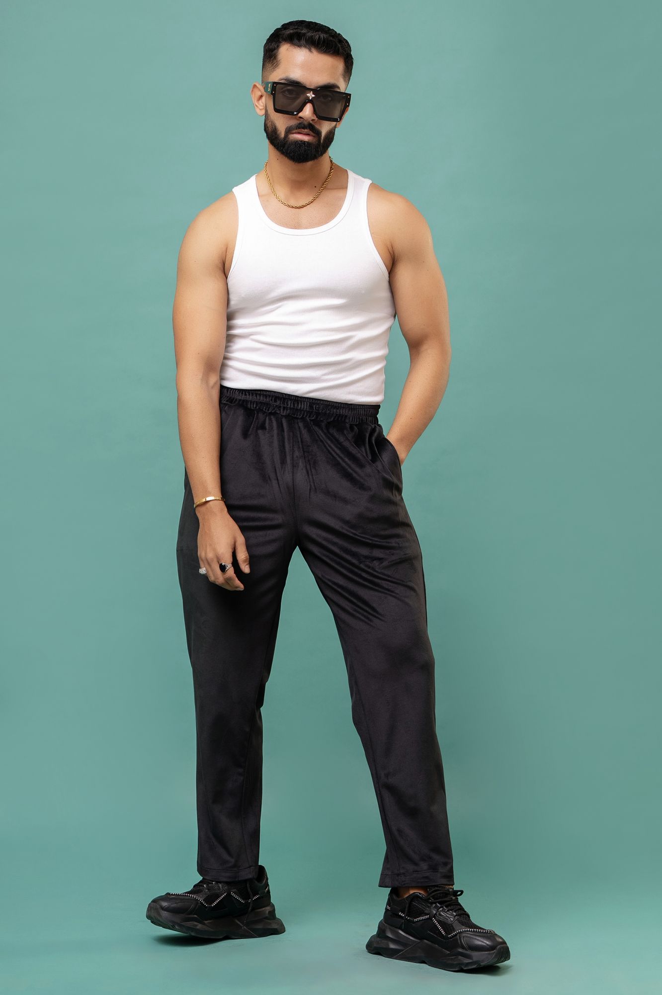 Black Velvet Joggers