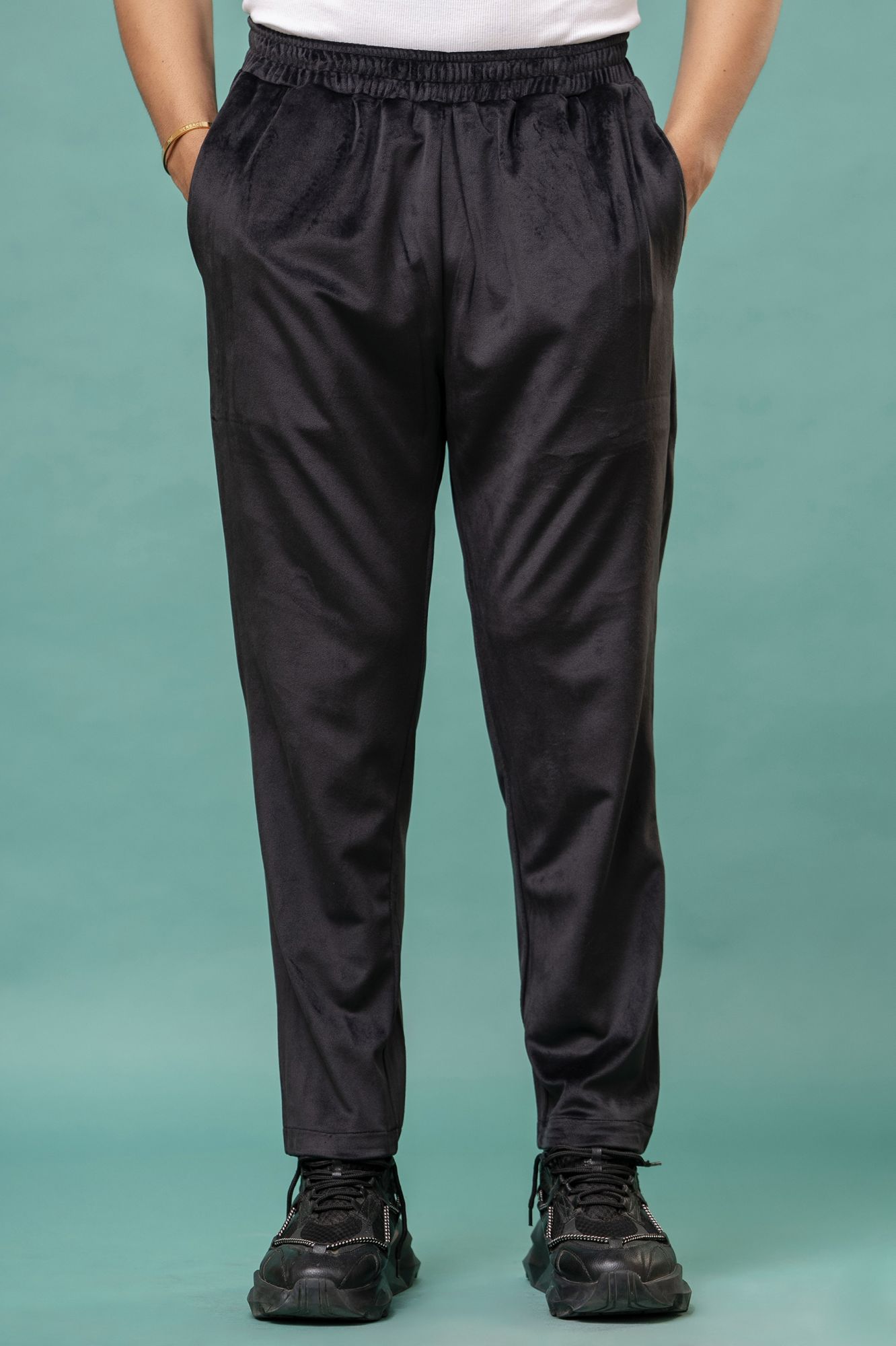 Black Velvet Joggers