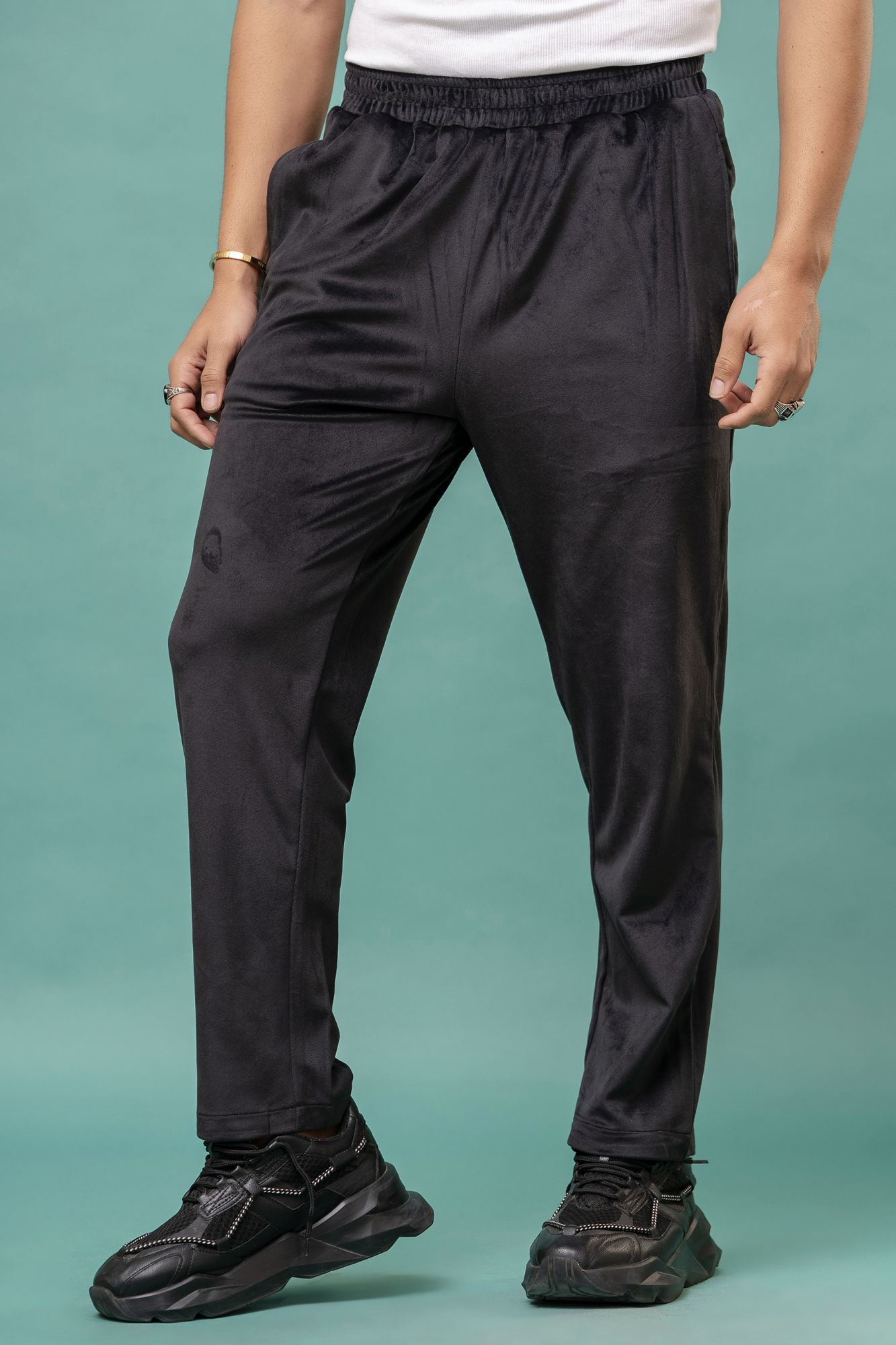 Black Velvet Joggers
