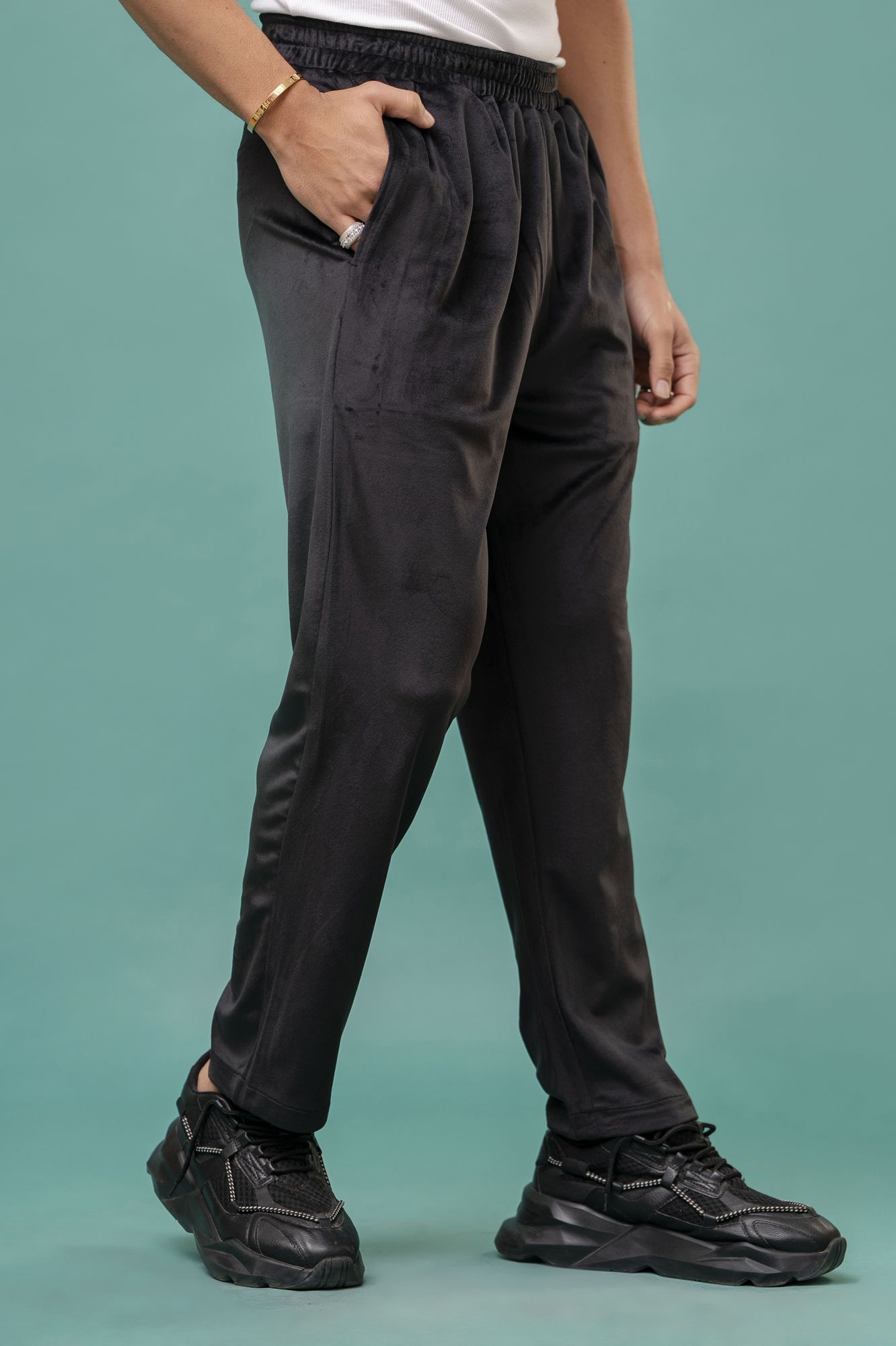 Black Velvet Joggers