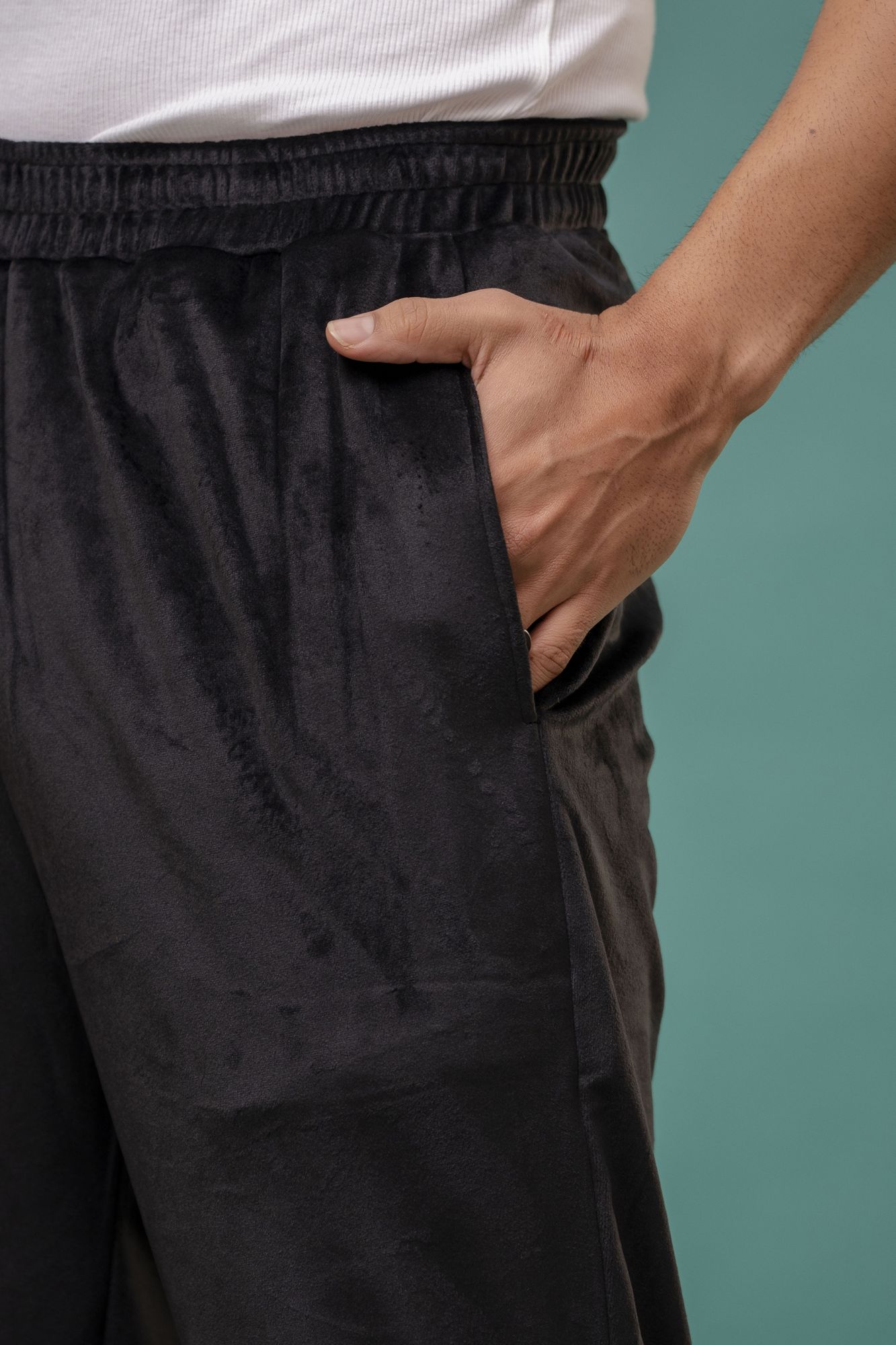 Black Velvet Joggers