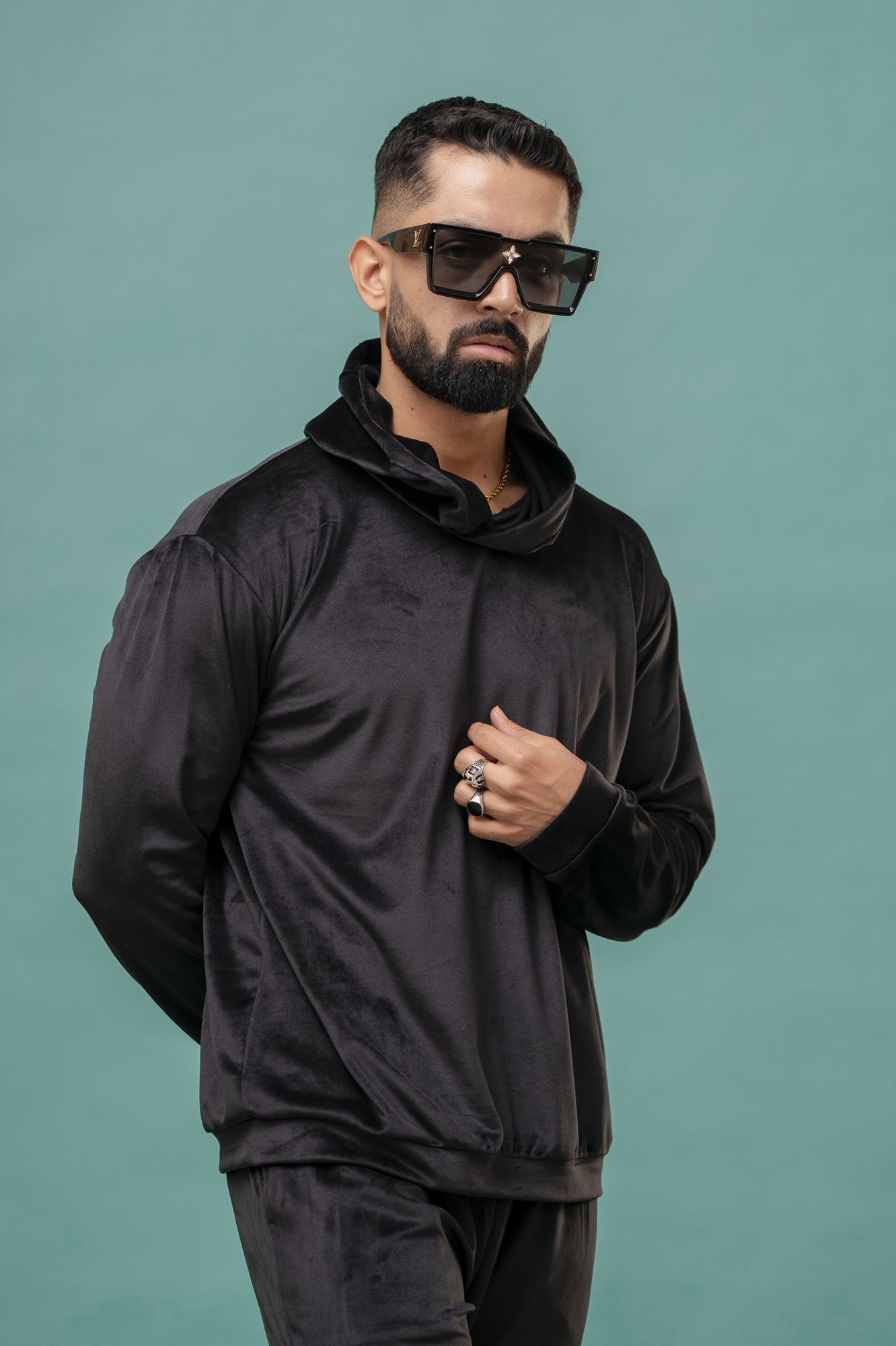 Black Velvet Hoodie