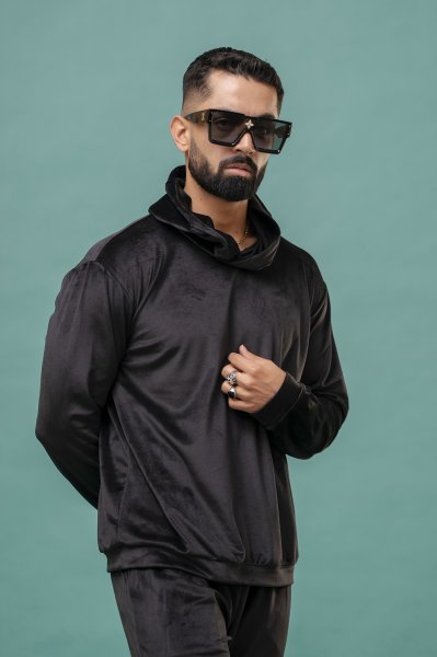 Black Velvet Hoodie