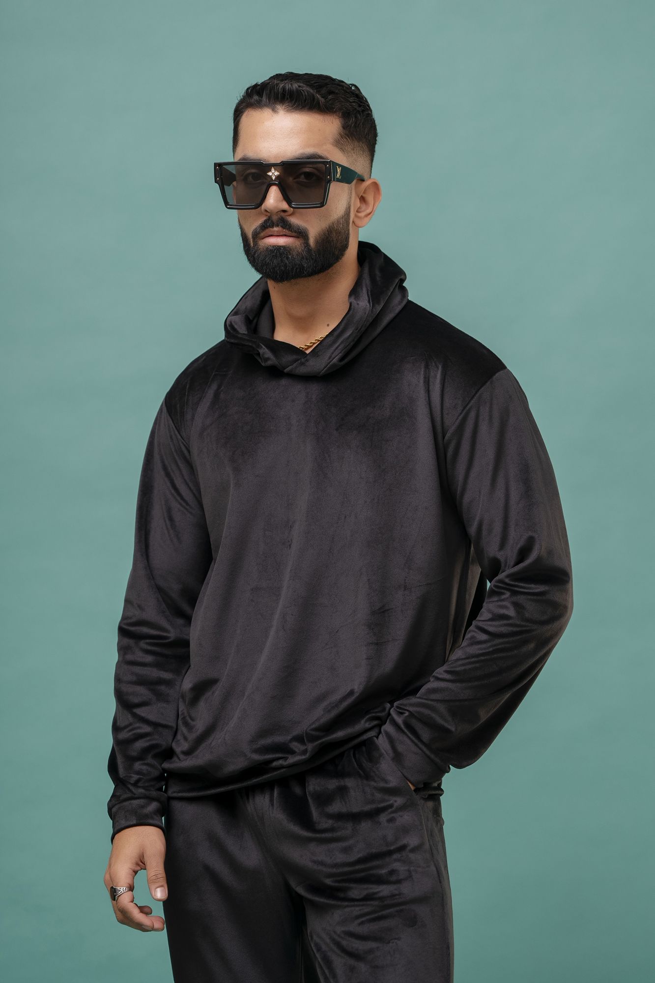 Black Velvet Hoodie