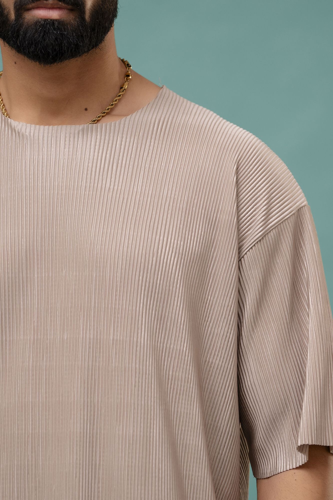 Pleated Brown Tshirt