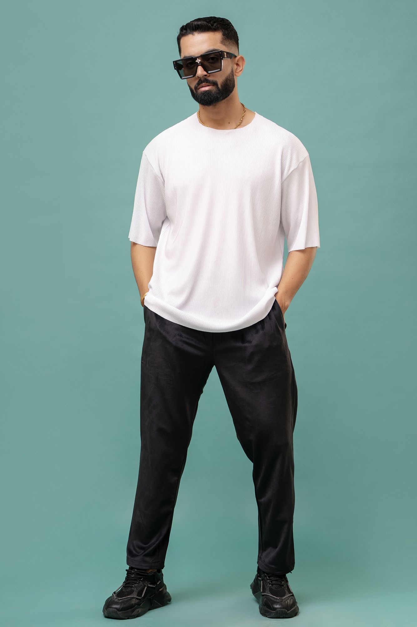 Pleated White Tshirt