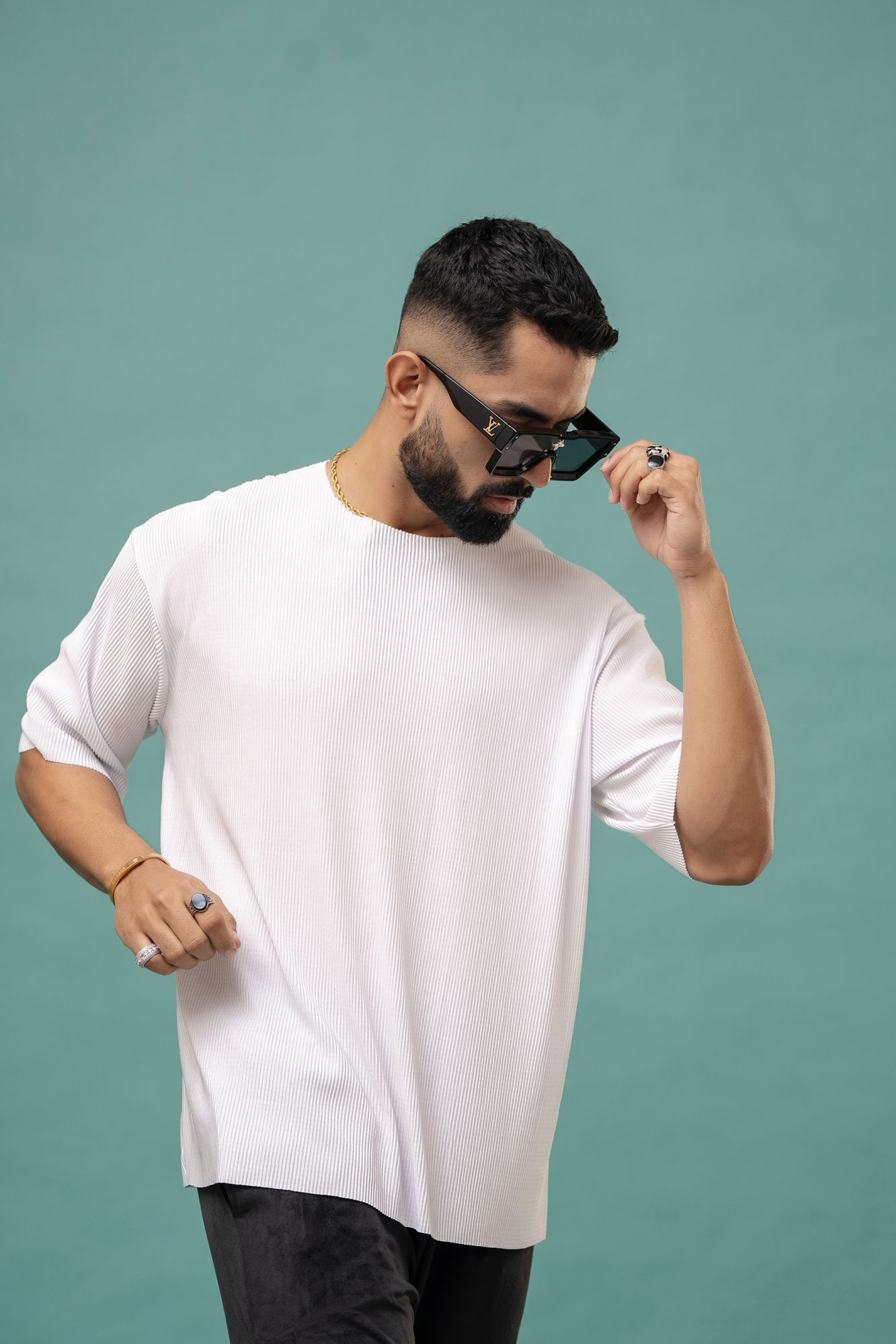 Pleated White Tshirt