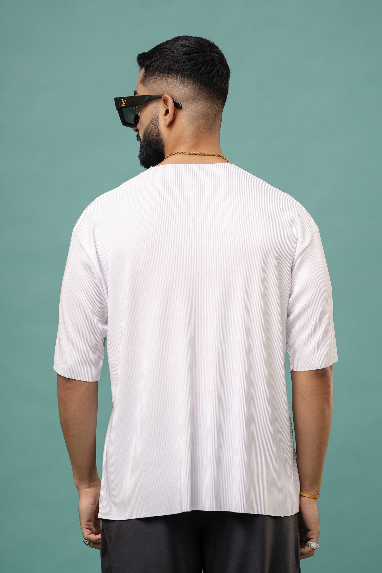 Pleated White Tshirt