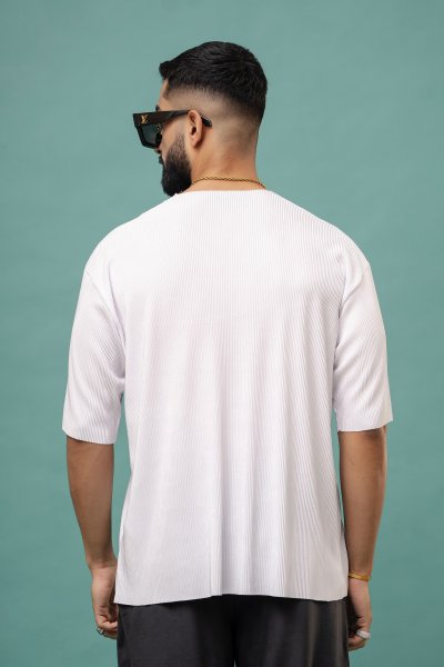 Pleated White Tshirt