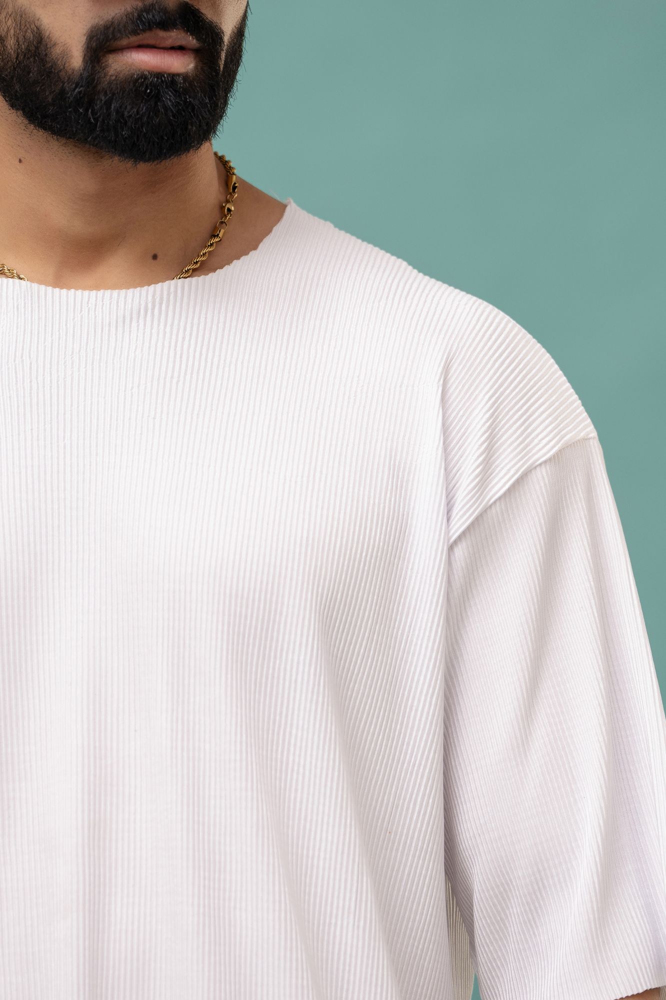 Pleated White Tshirt