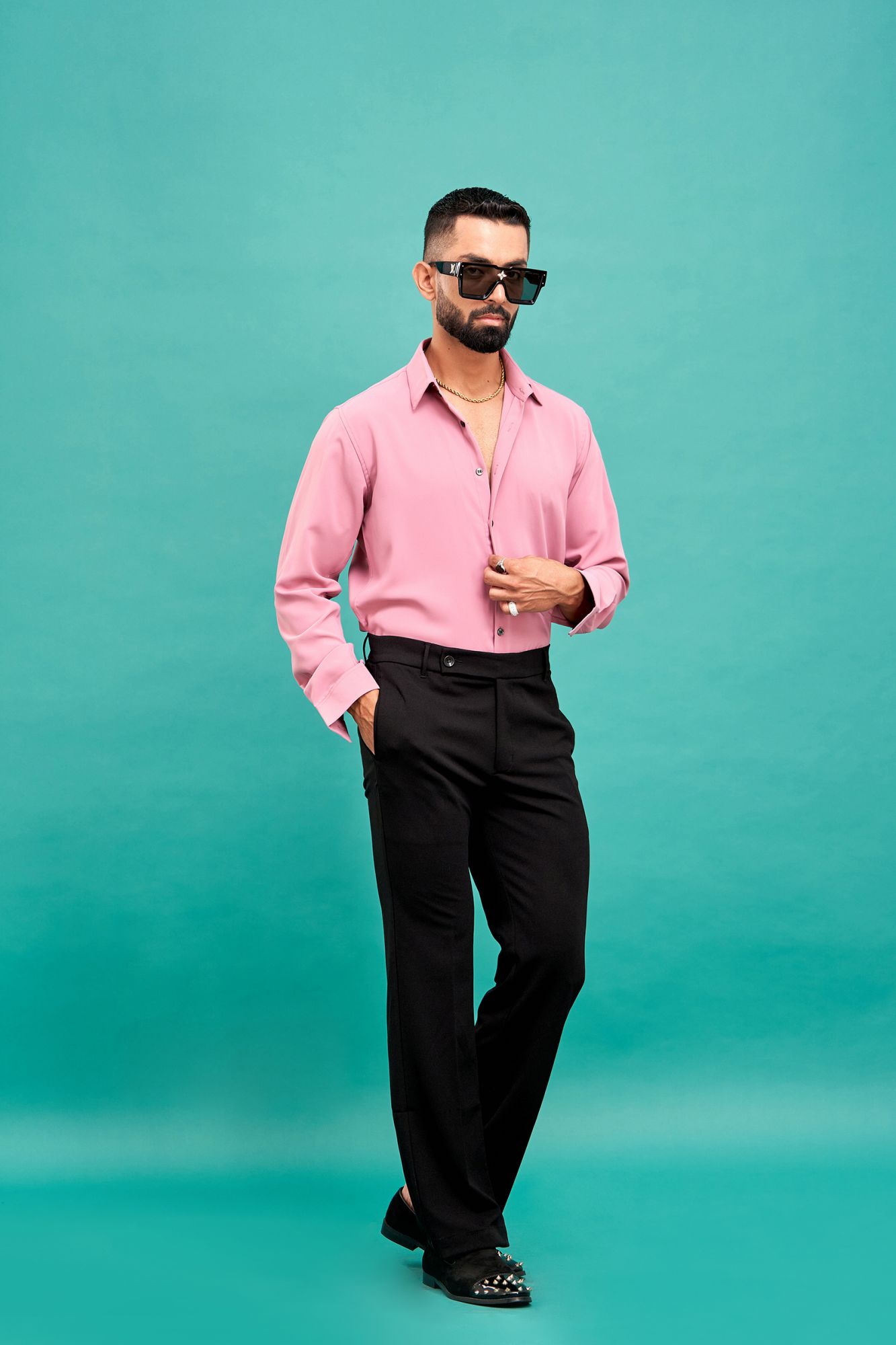 Flowing Gloster Shirt In Pink