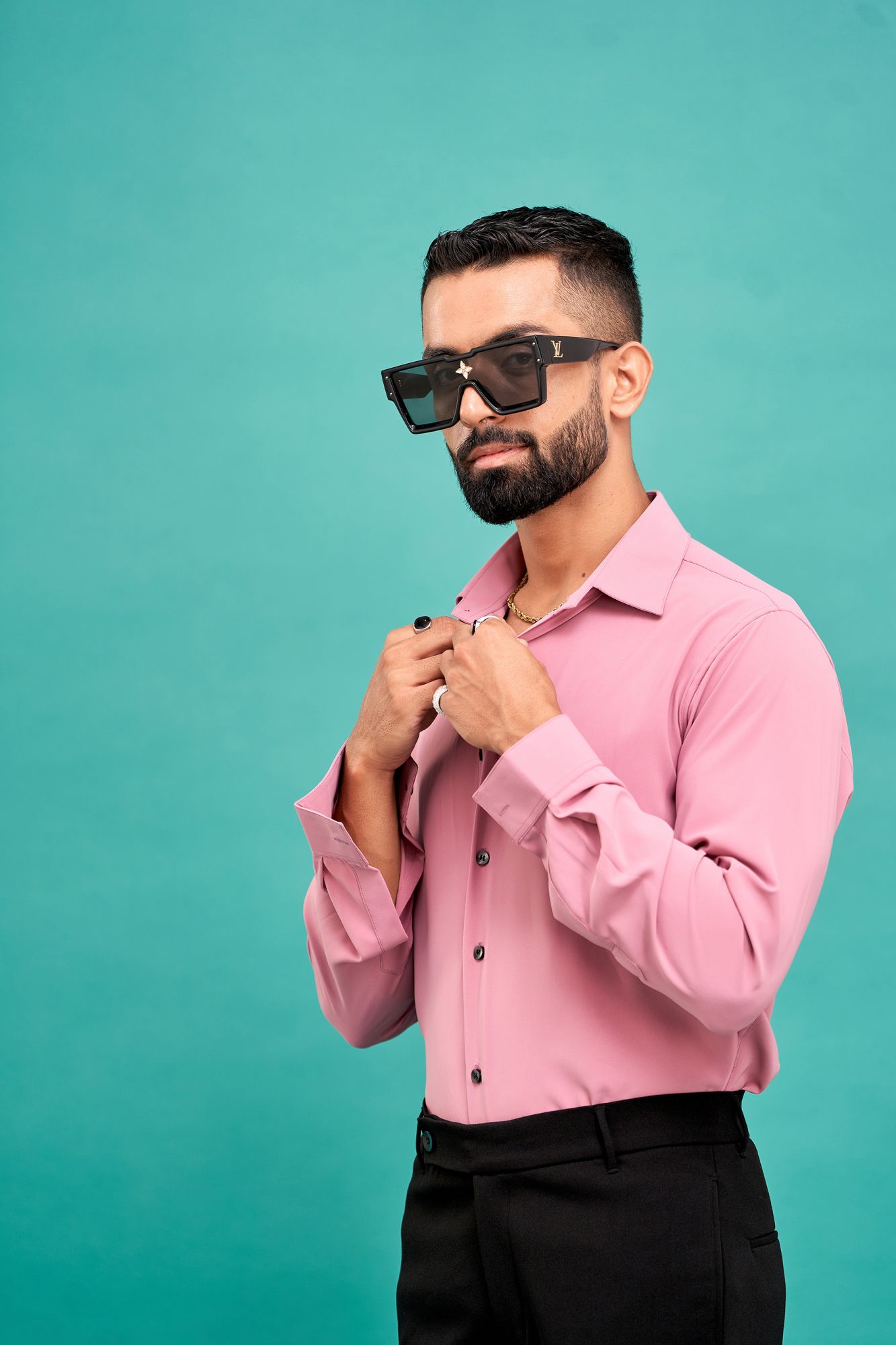 Flowing Gloster Shirt In Pink