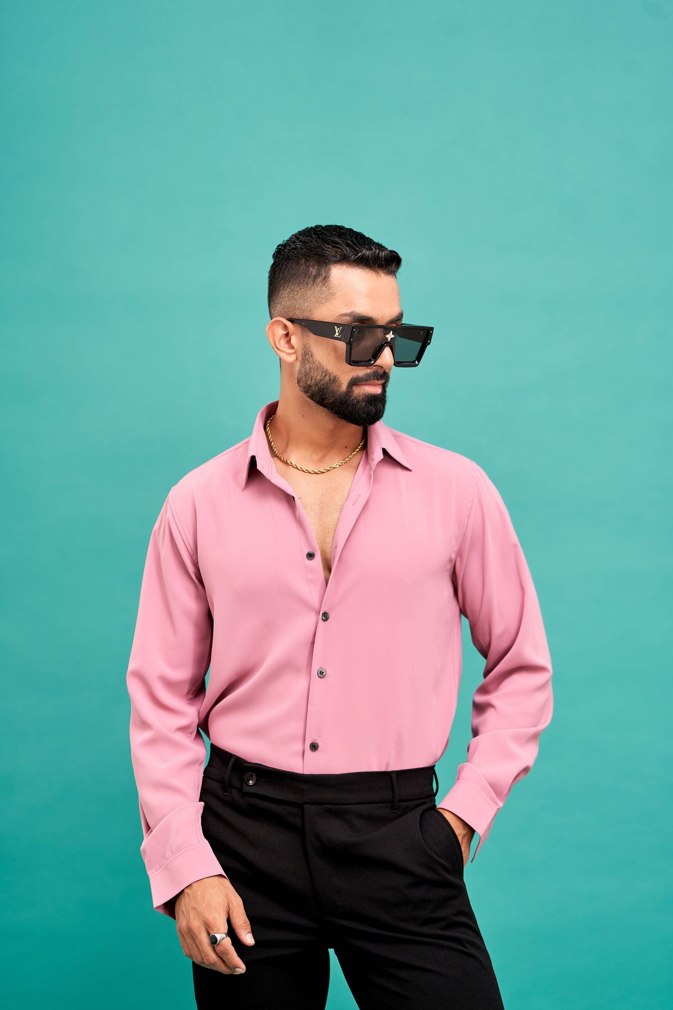 Flowing Gloster Shirt In Pink