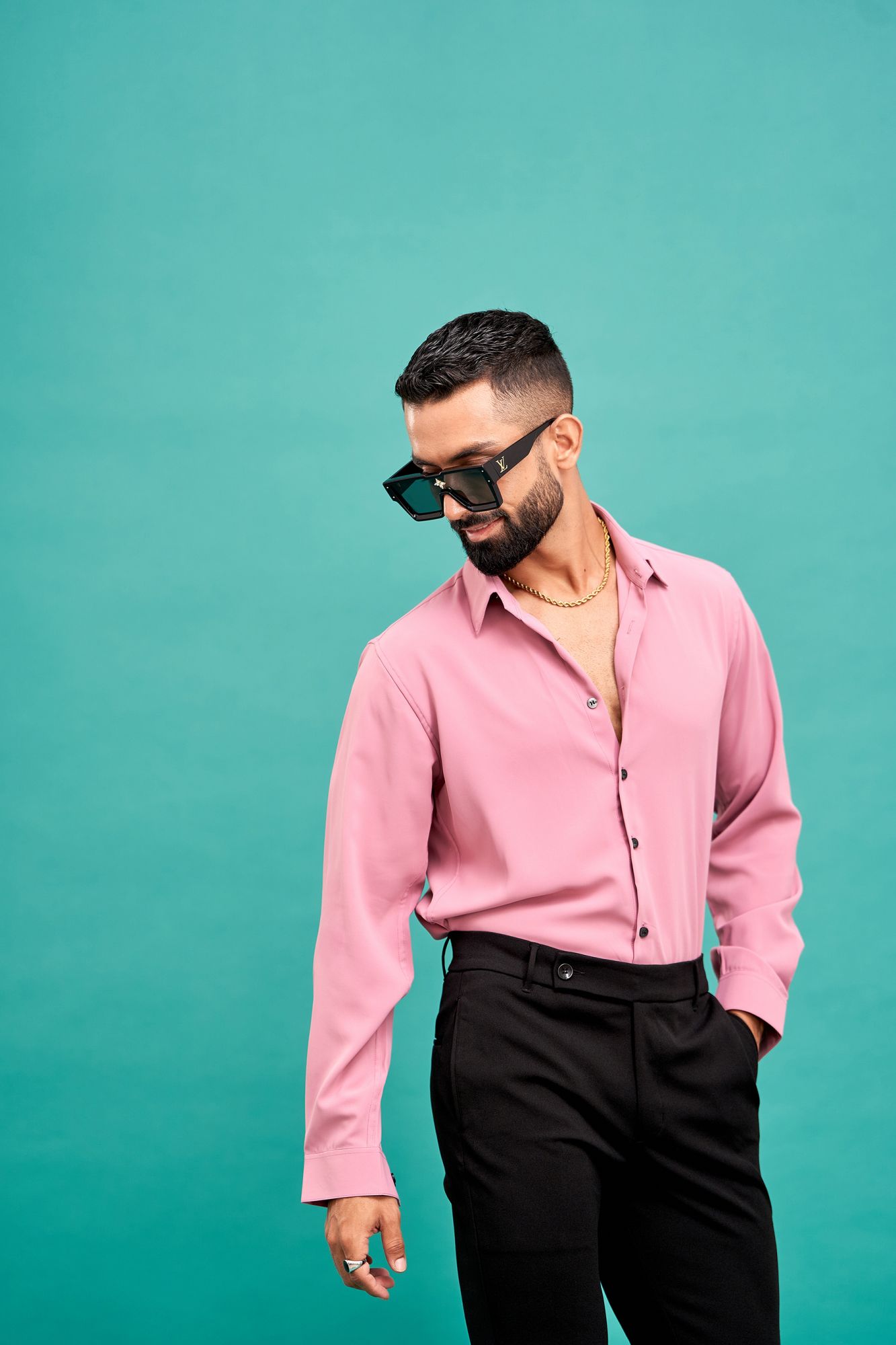 Flowing Gloster Shirt In Pink