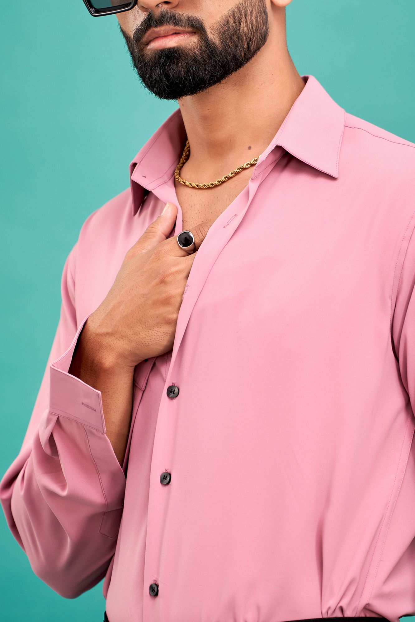 Flowing Gloster Shirt In Pink