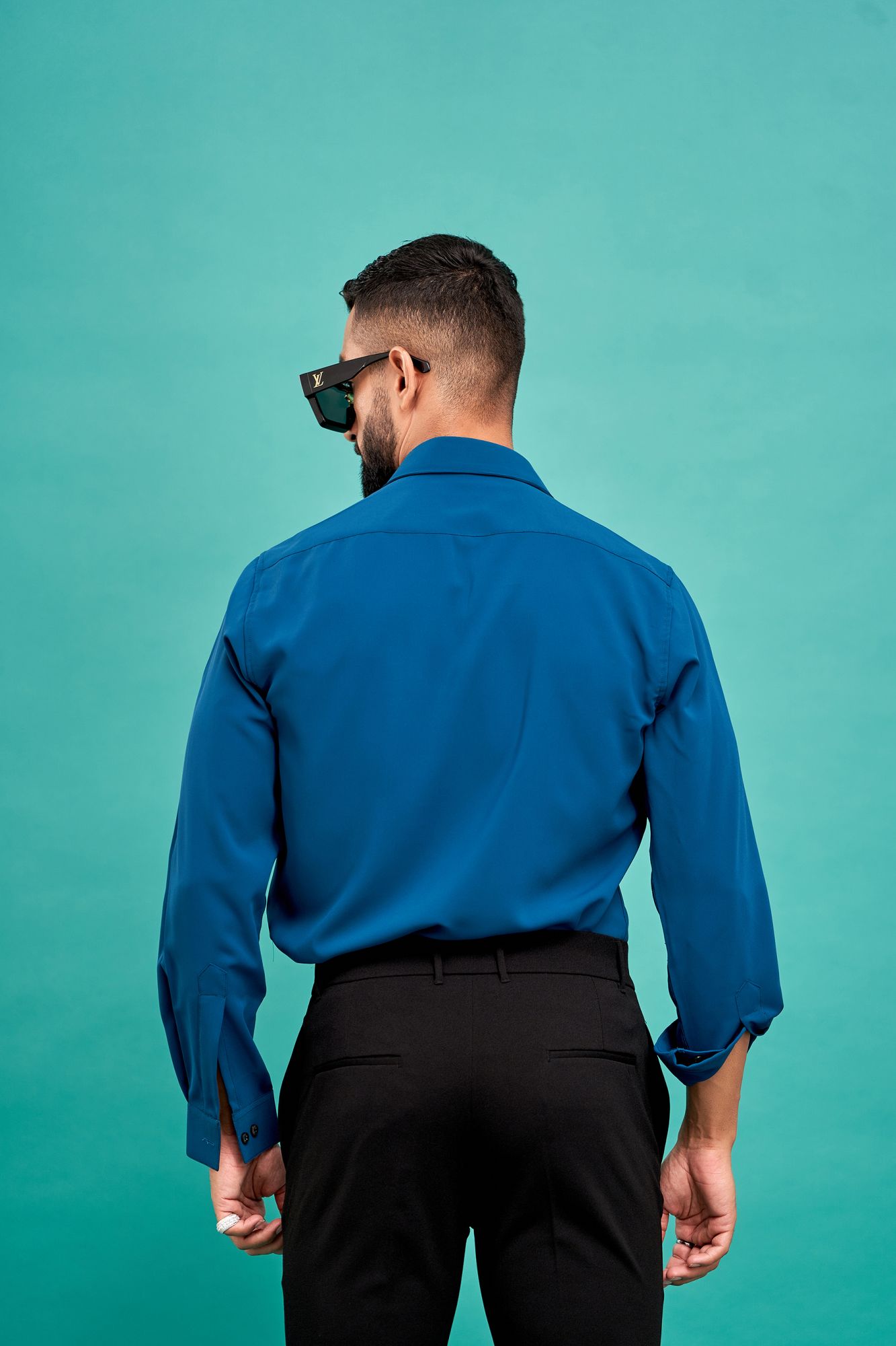 Flowing Gloster Shirt In Teal