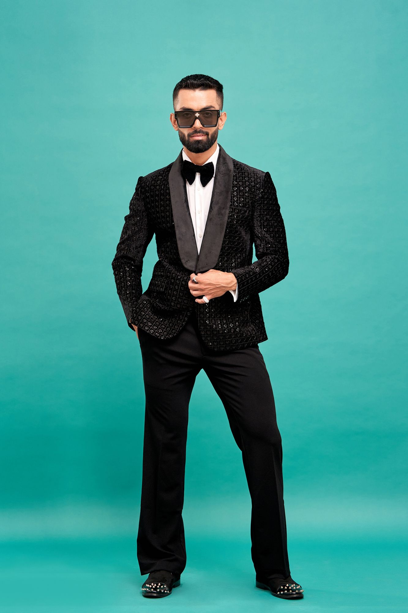 Black Velvet Tuxedo Blazer