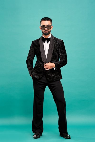 Black Velvet Tuxedo Blazer