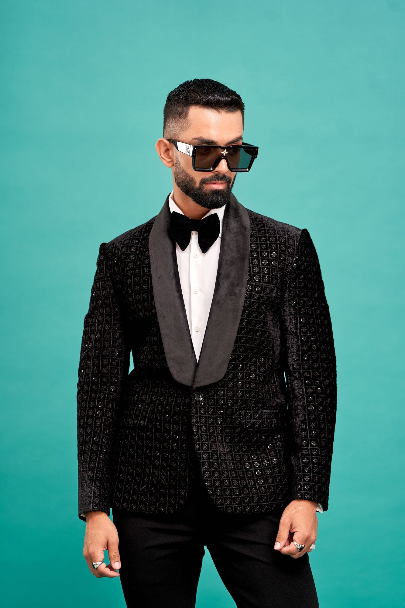 Black Velvet Tuxedo Blazer