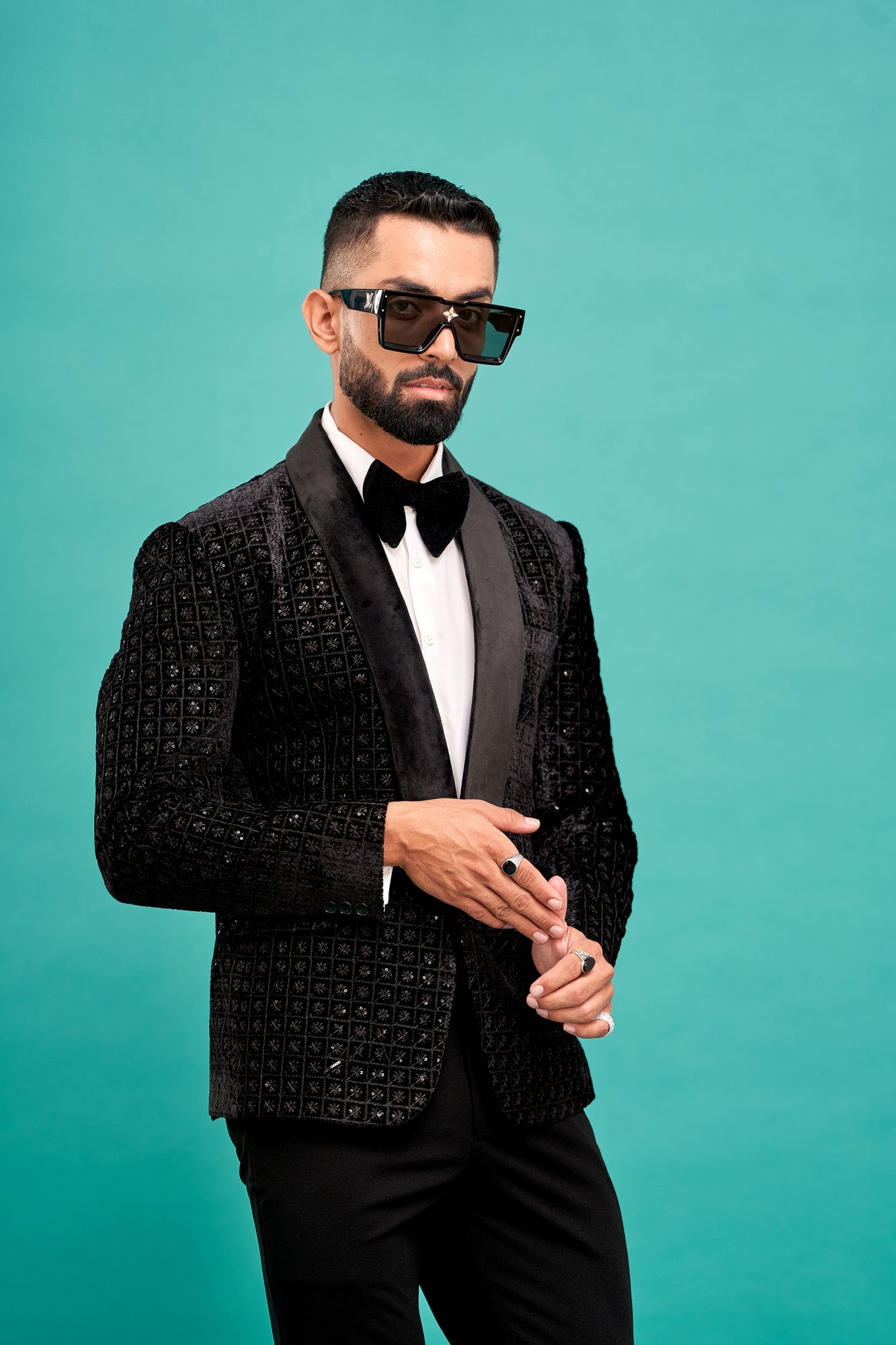 Black Velvet Tuxedo Blazer