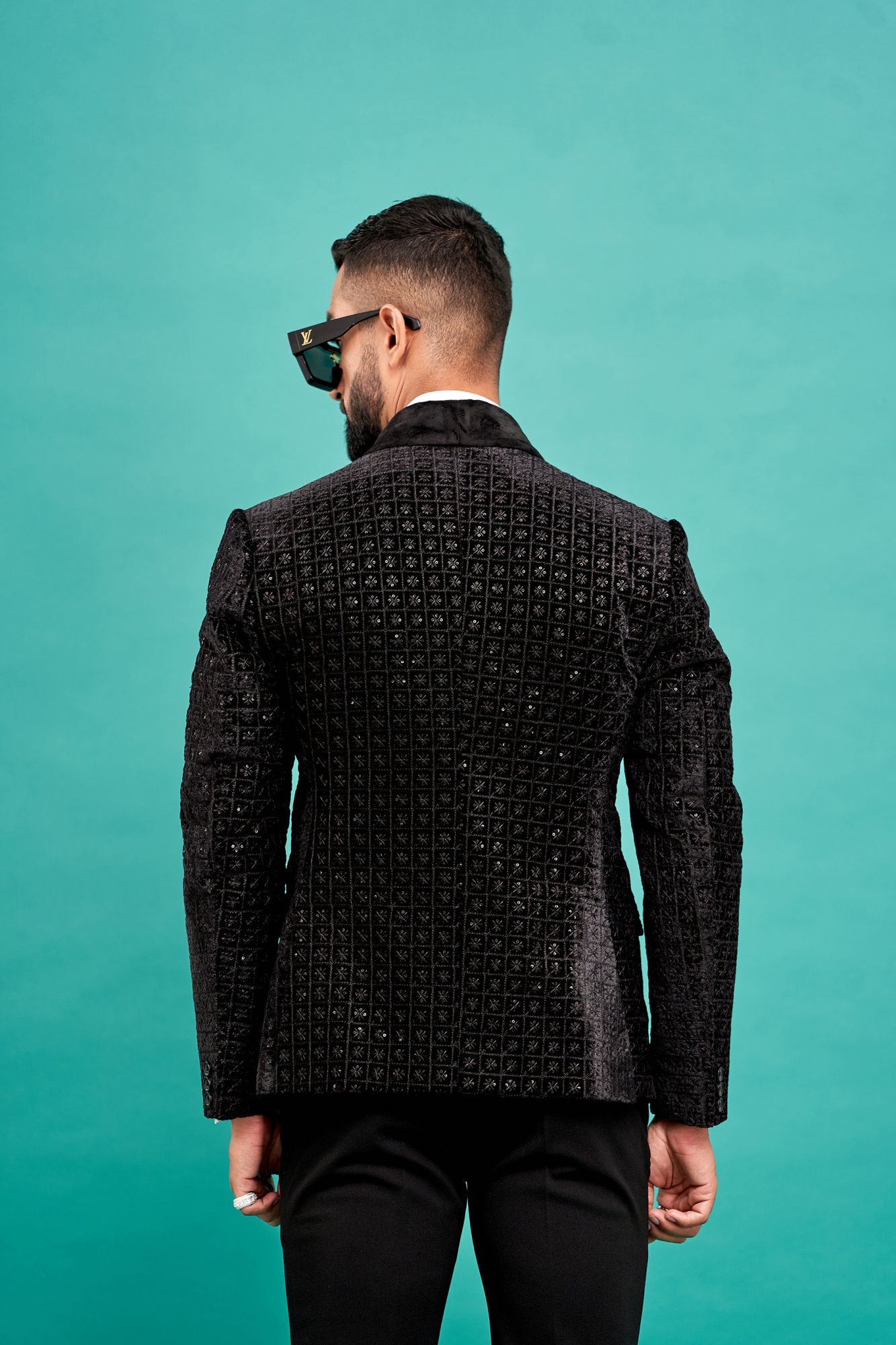 Black Velvet Tuxedo Blazer