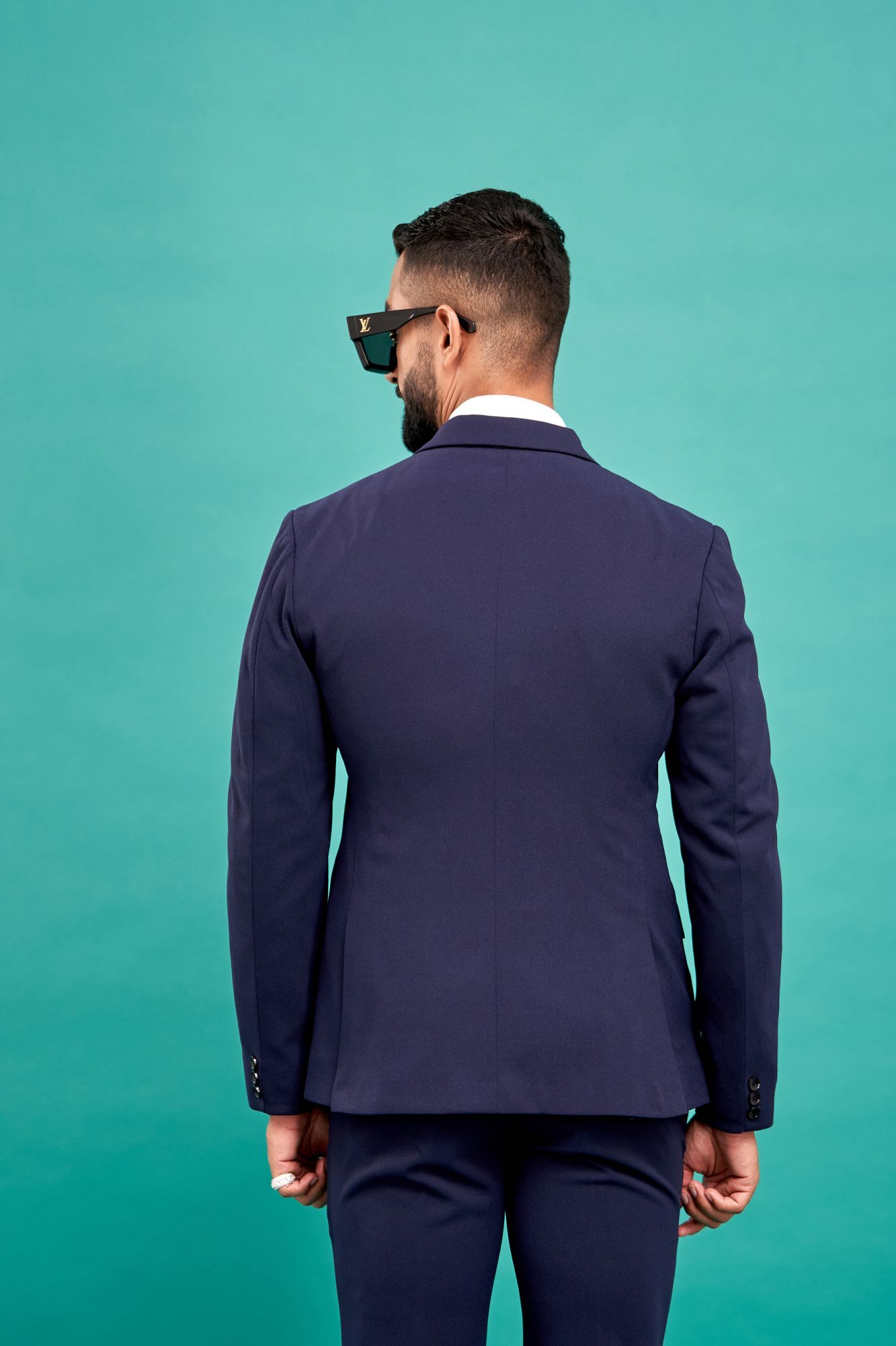 Blue Patch Tuxedo Blazer