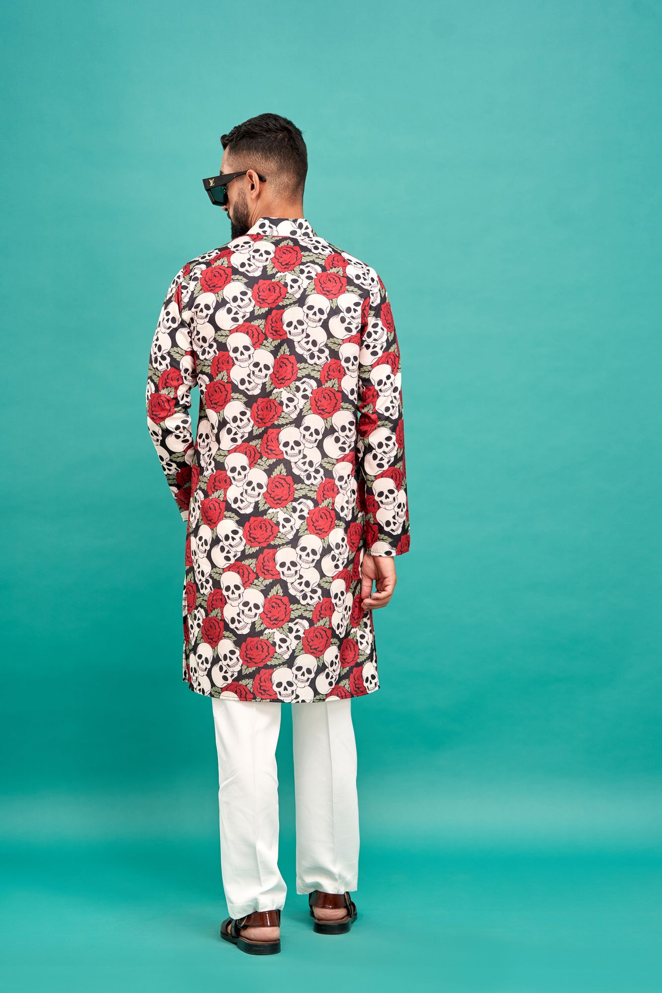 Skull Print Chained Up Kurta