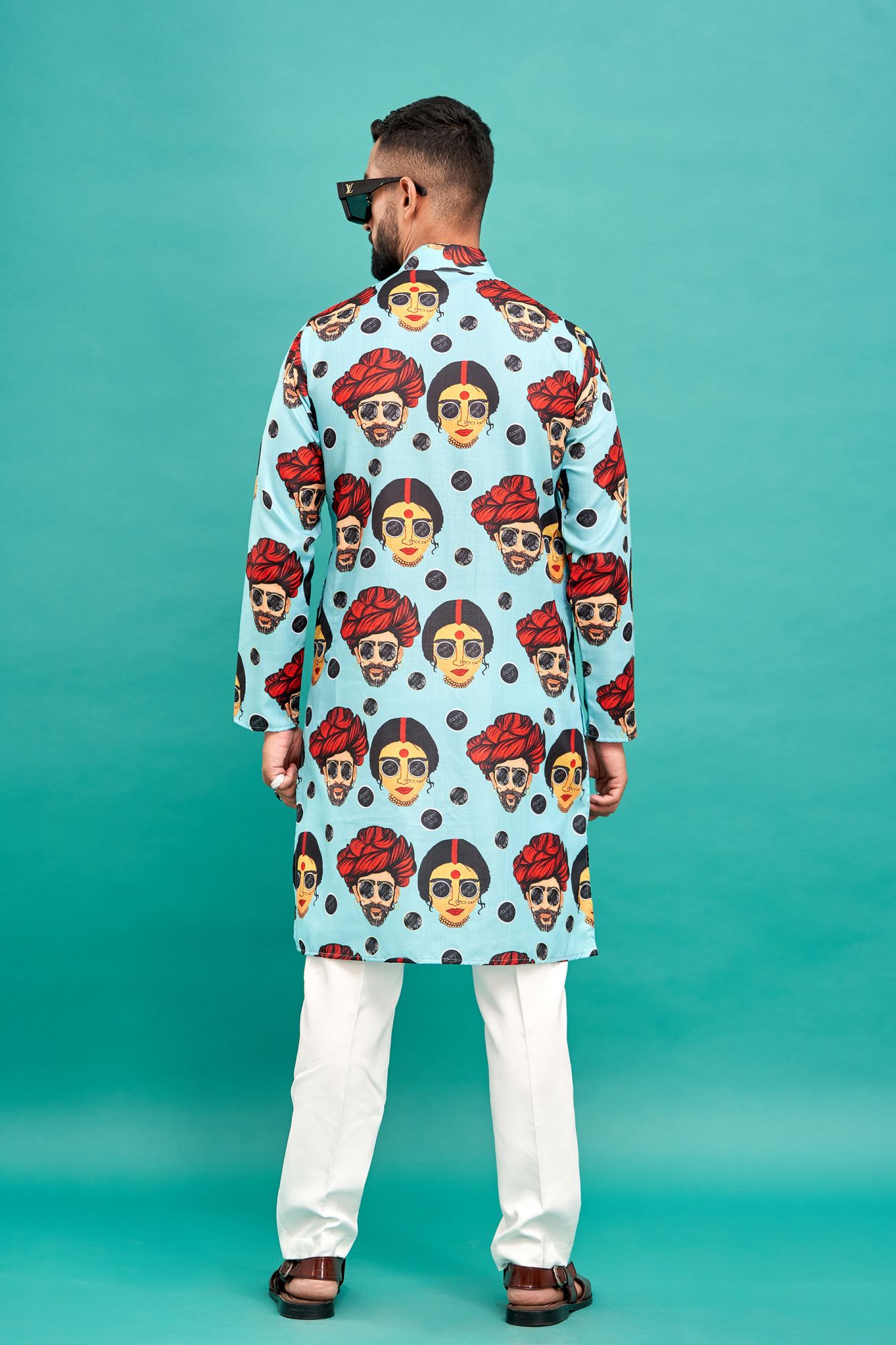 Gabru Print Chain Up Kurta