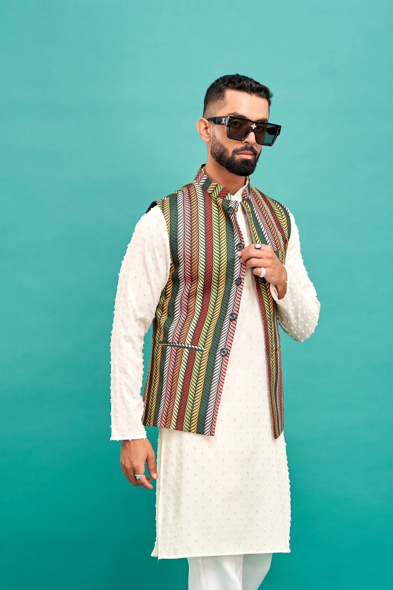 Stem Leaf Print Jacket