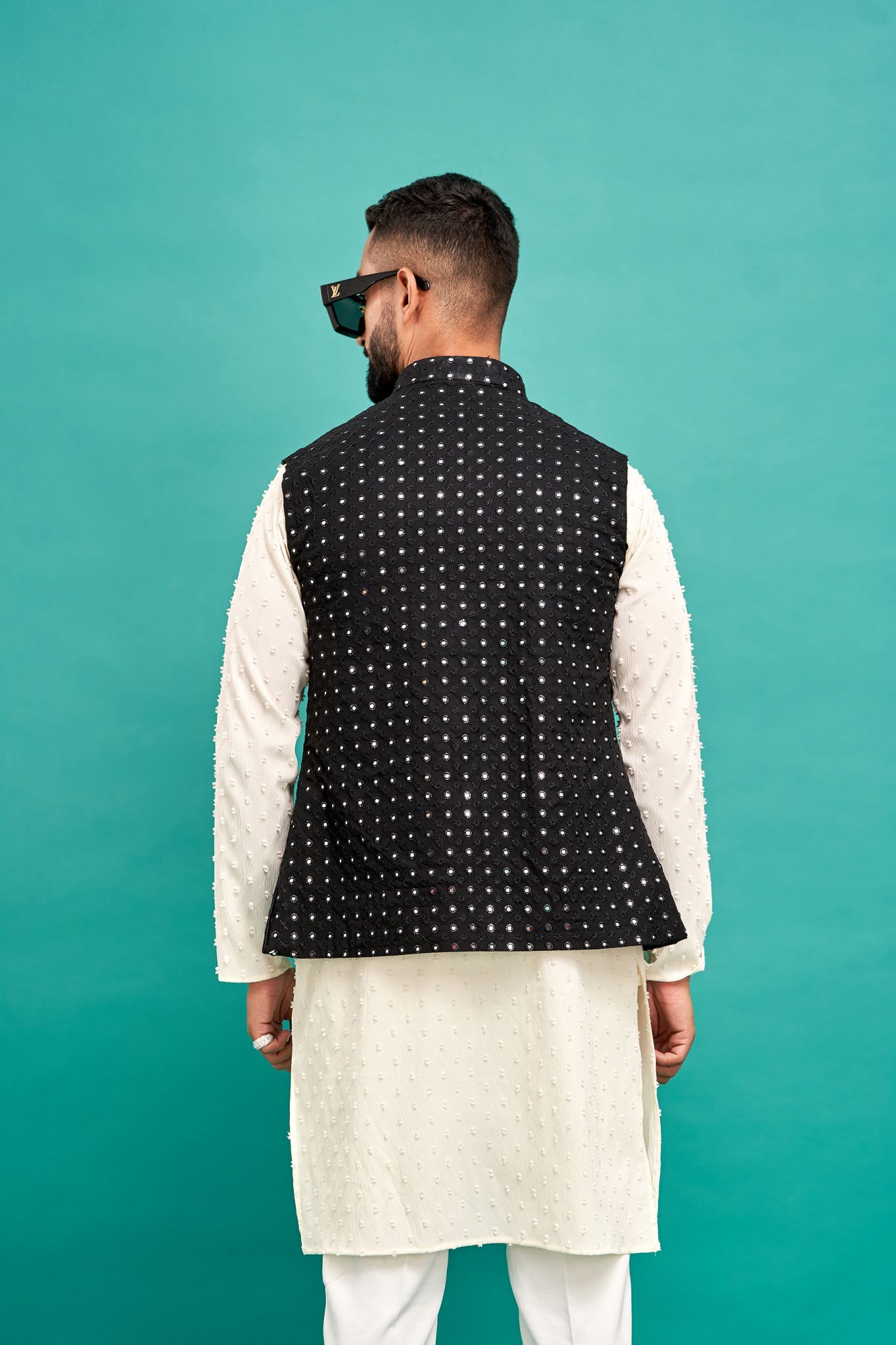 Mirror Work Jacket In Black