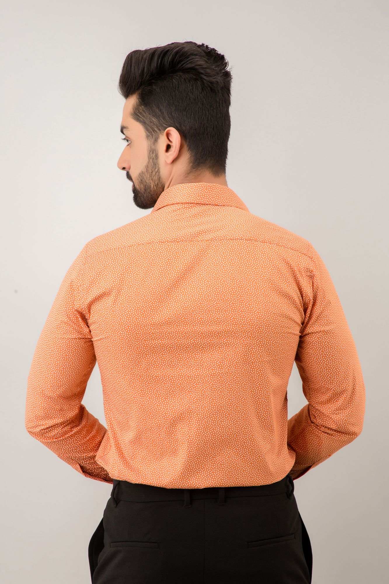 Slim Fit Shirt In Orange