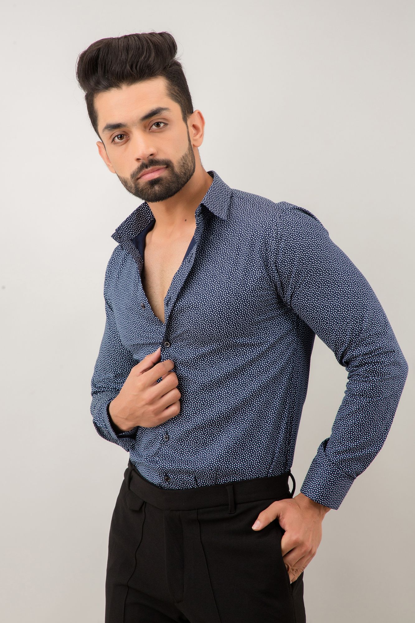 Slim Fit Shirt In Blue