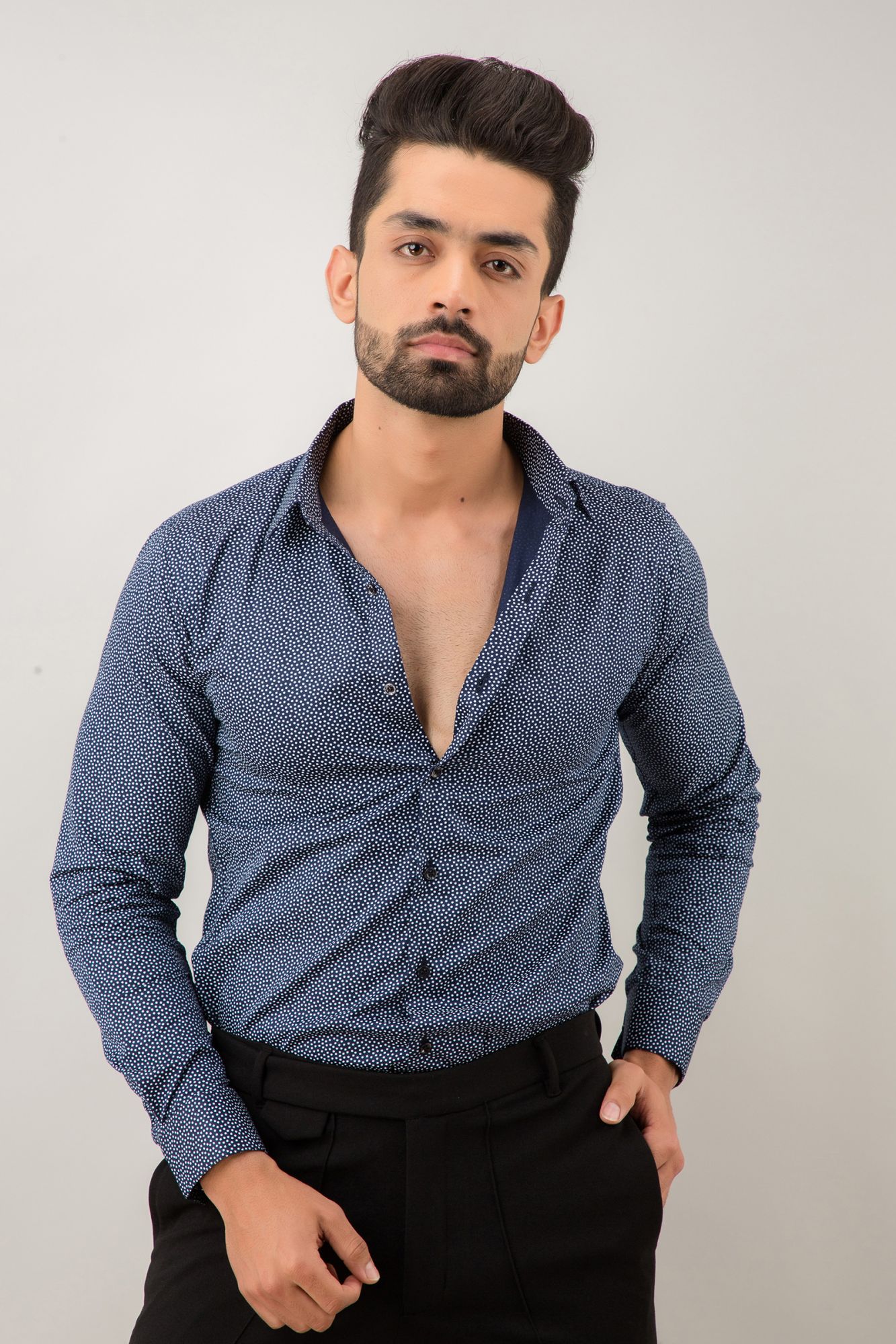 Slim Fit Shirt In Blue